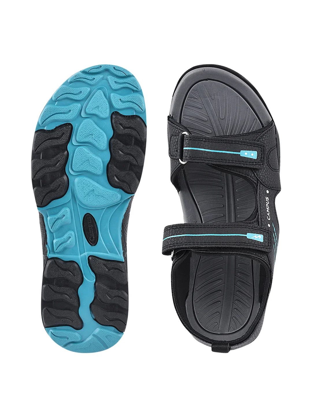 3K-SD-055B Black Men's Sandals - Image 3