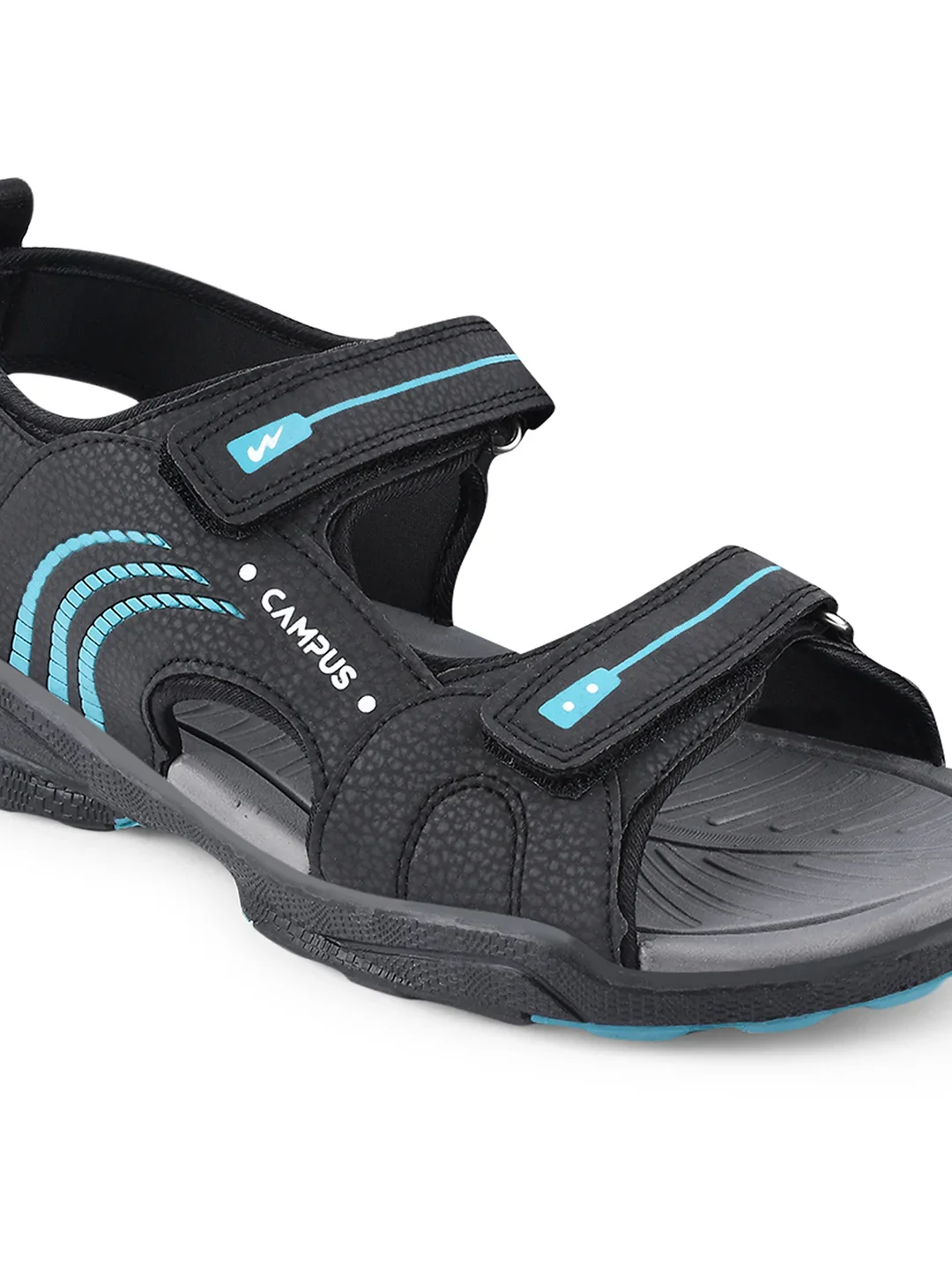 3K-SD-055B Black Men's Sandals - Image 5