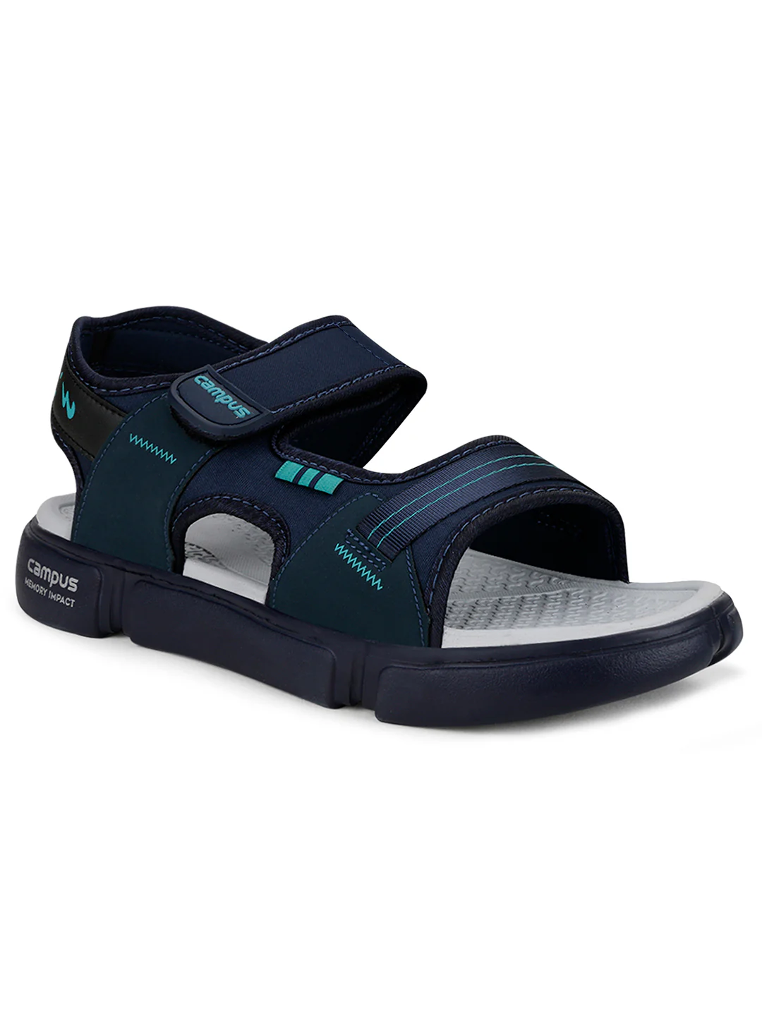 3K-SD-057B Navy Men's Sandals - Image 2