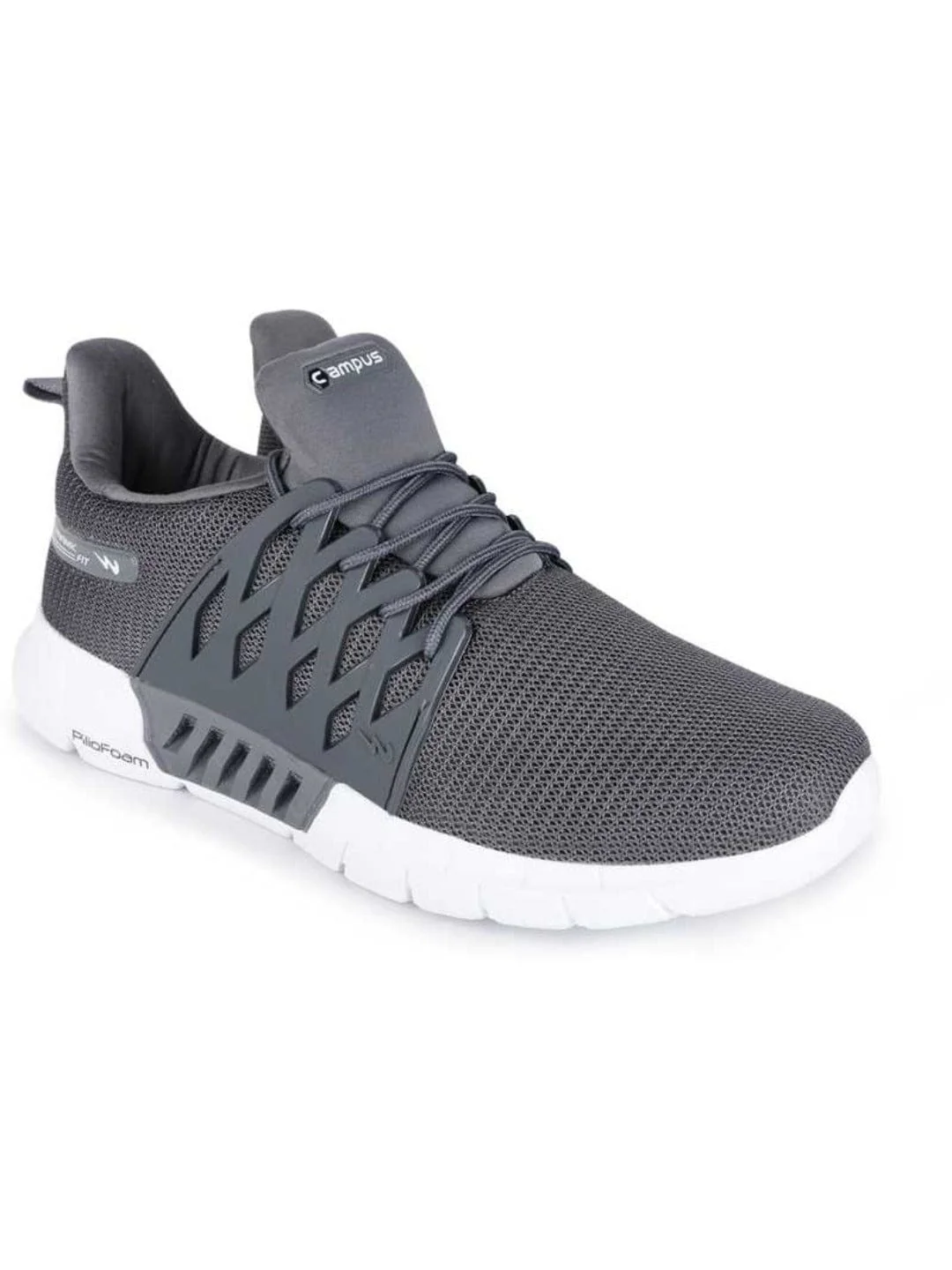 BELGIUM PLUS Grey Men's Running Shoes - Image 2