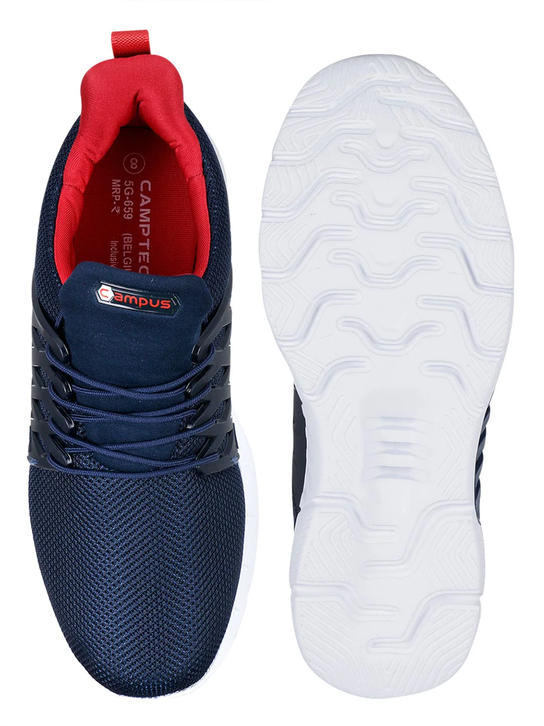 BELGIUM PLUS Navy Men's Running Shoes - Image 5