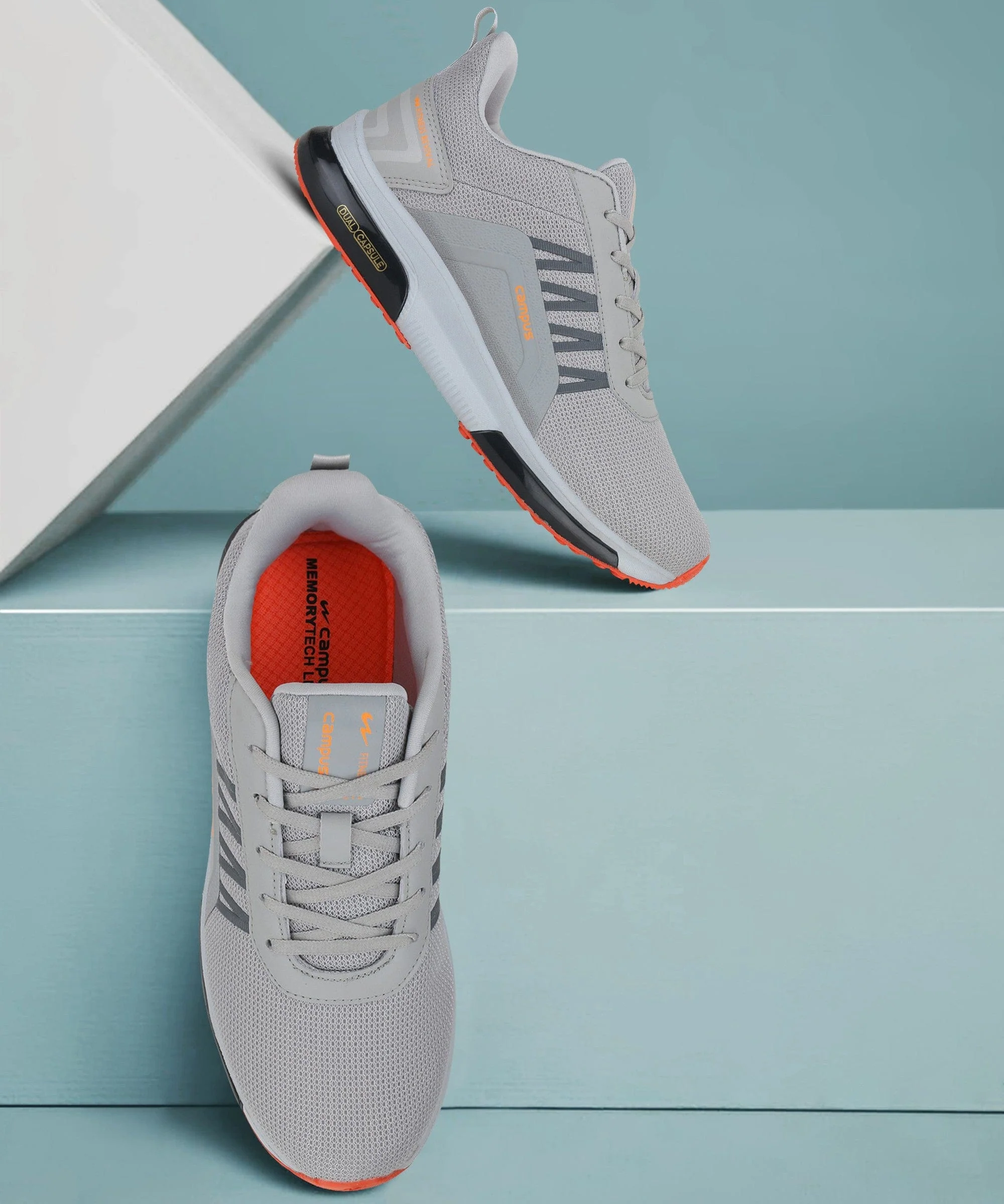 BRAZIL PRO Grey Men's Running Shoes - Image 5