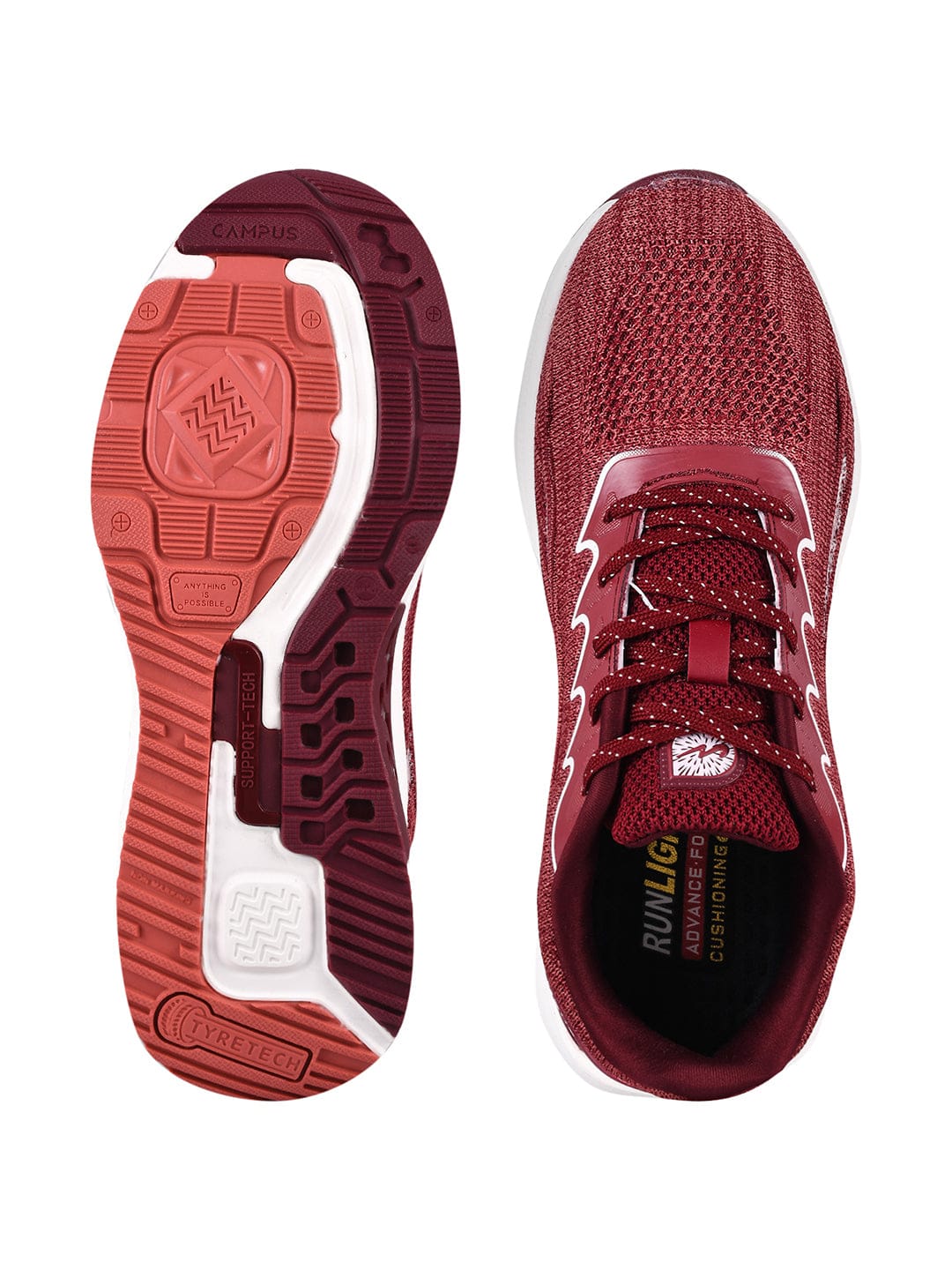 CAMP ALFRED Red Men's Running Shoes - Image 4