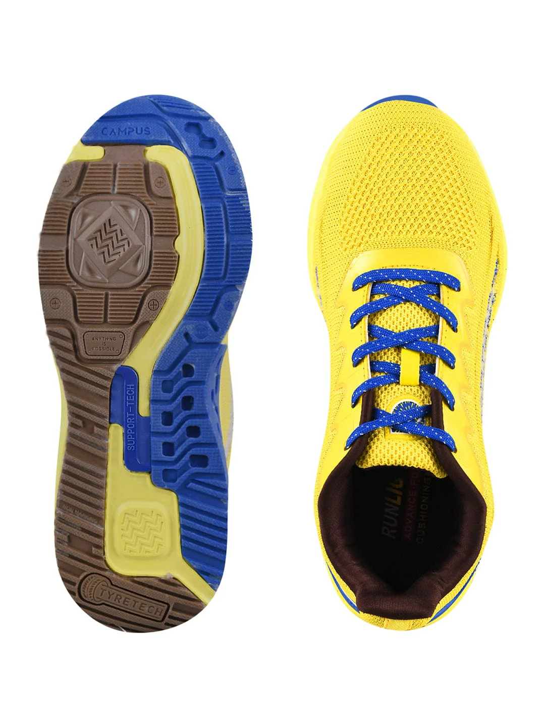 CAMP ALFRED Yellow Men's Running Shoes - Image 4
