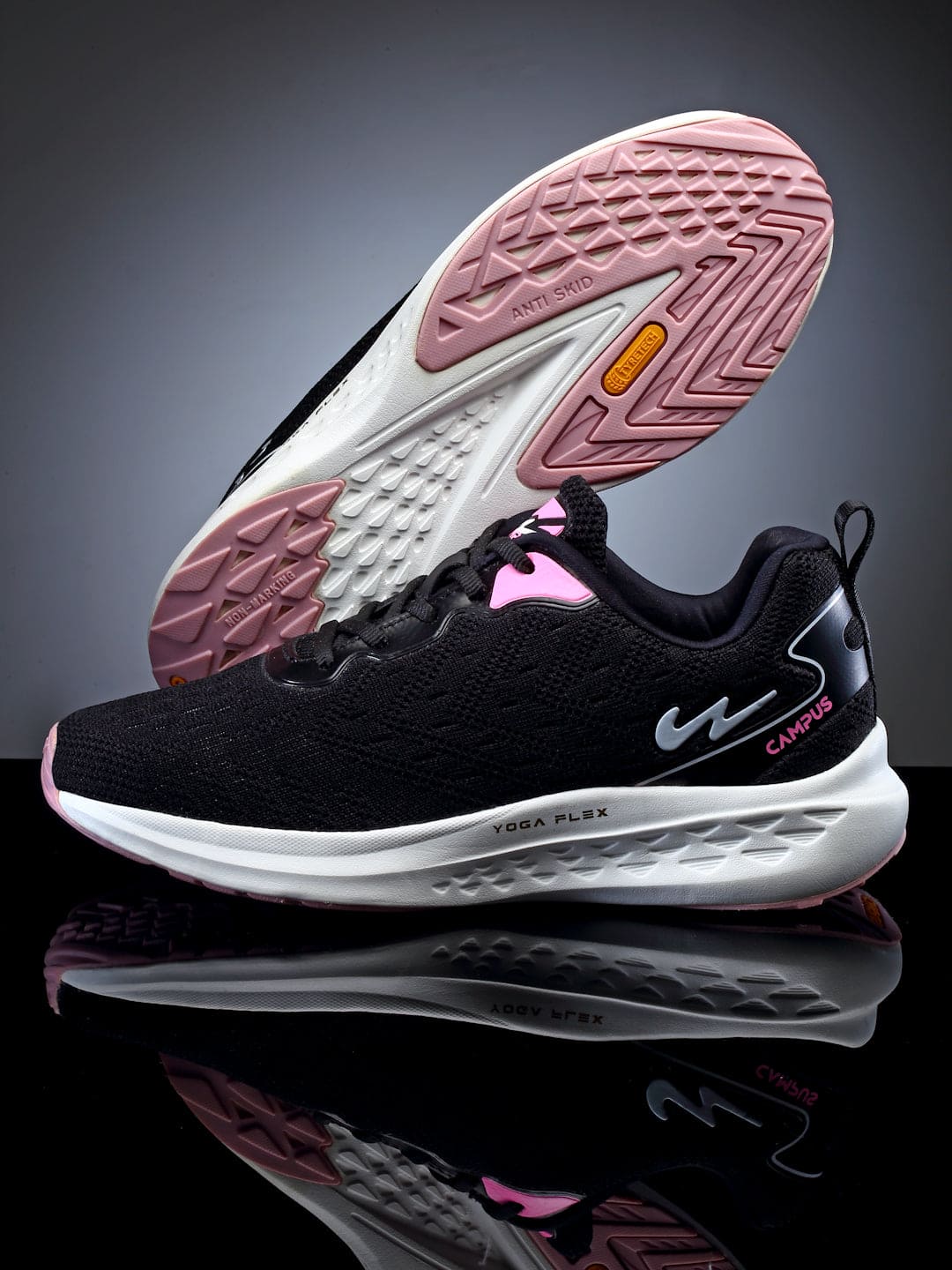 CAMP GABBIE Black Women's Running Shoes - Image 5