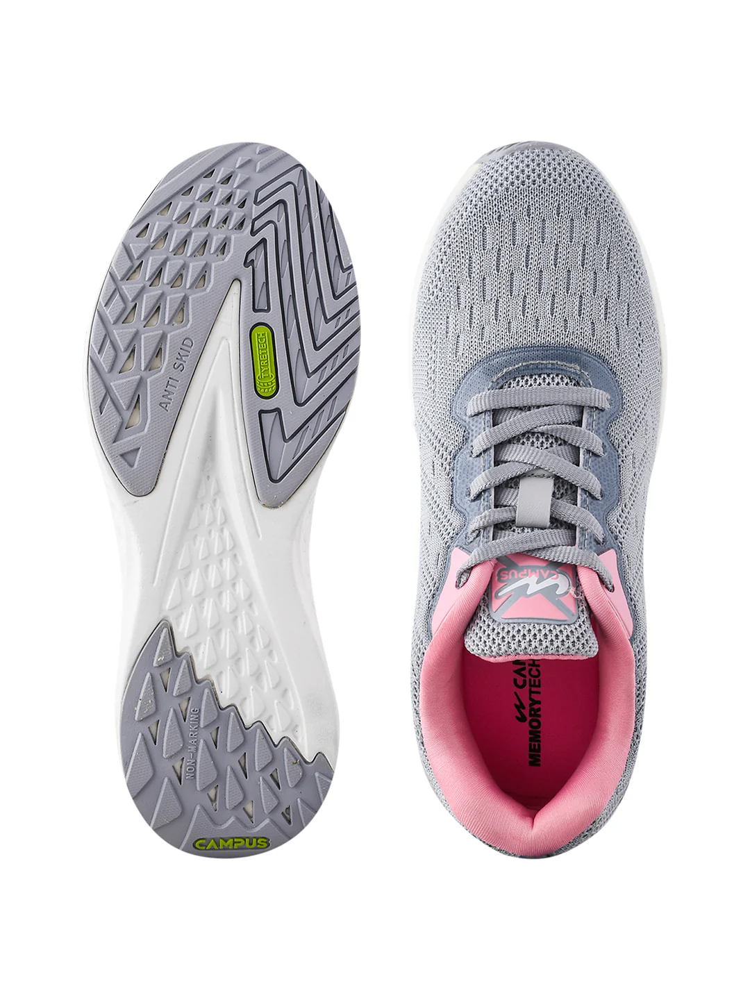CAMP GABBIE Grey Women's Running Shoes - Image 5
