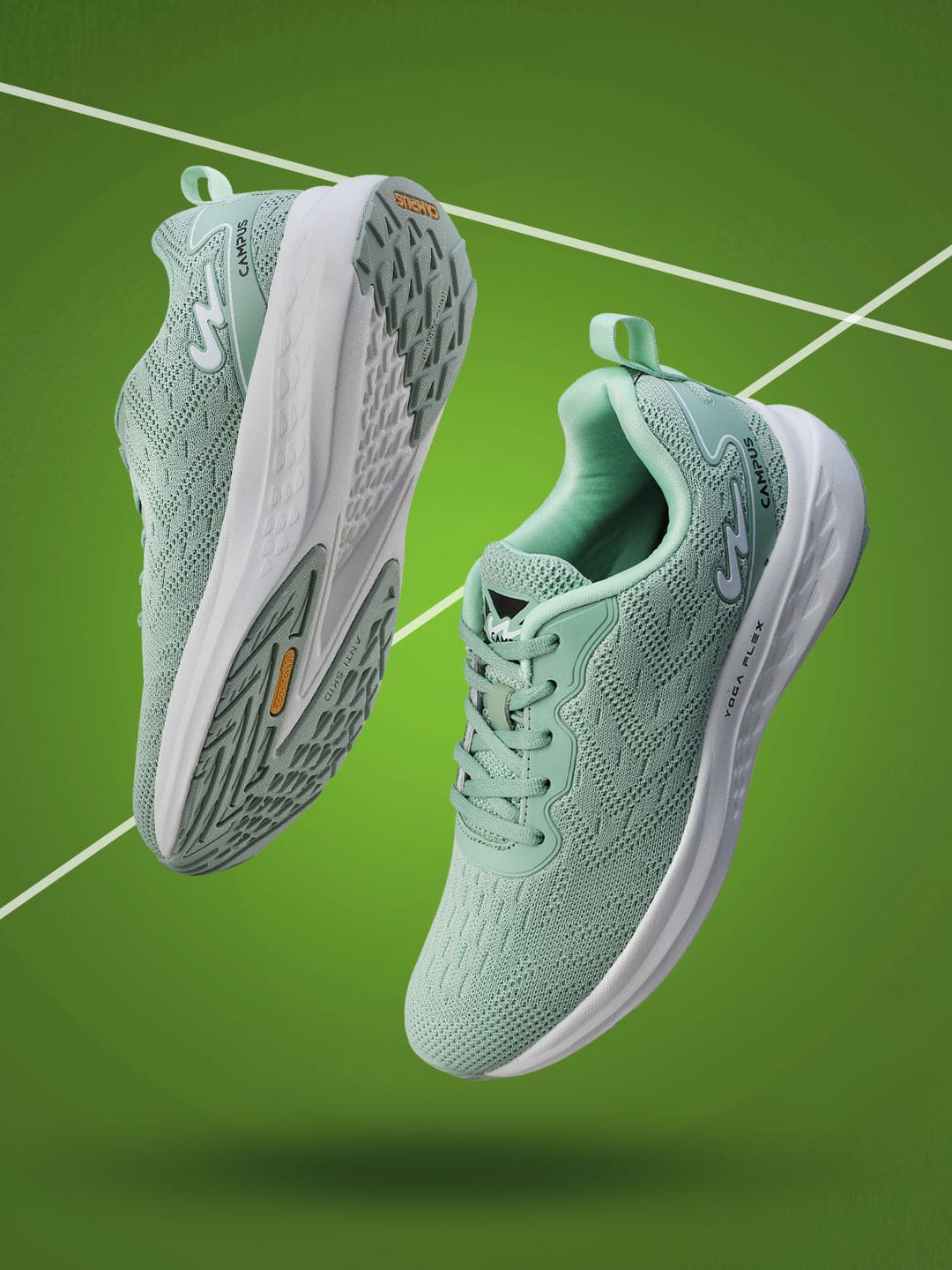 CAMP GABBIE Green Women's Running Shoes - Image 5