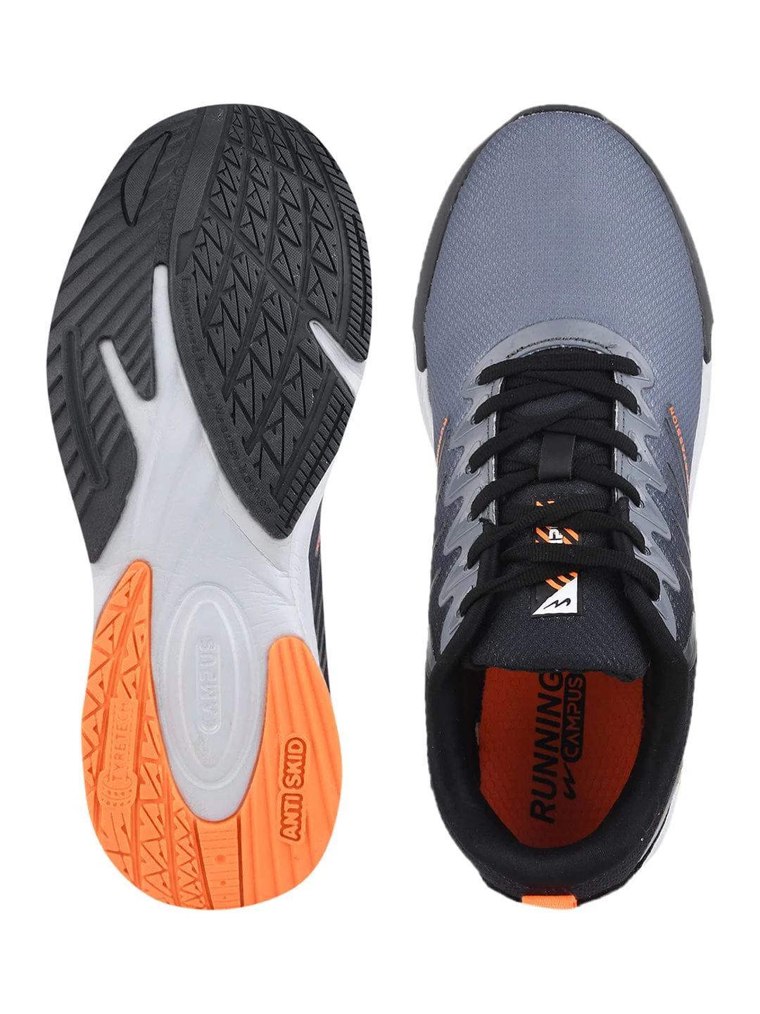 CAMP-GRAIN Grey Men's Running Shoes - Image 5