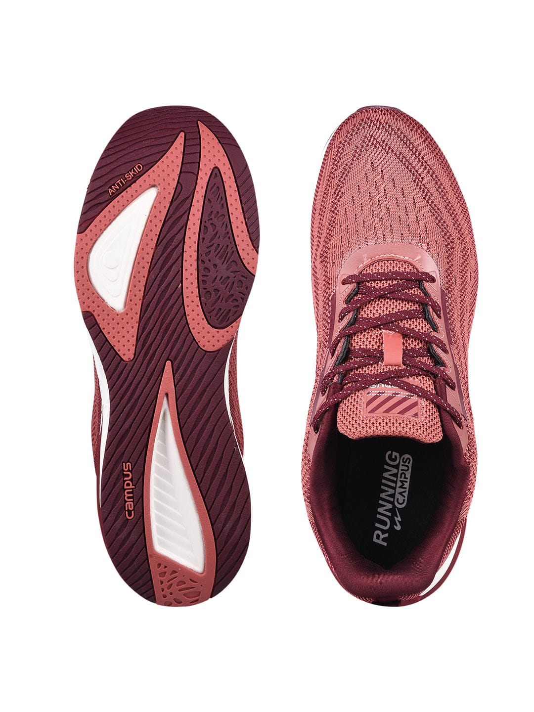 CAMP HANK Burgundy Men's Running Shoes - Image 4