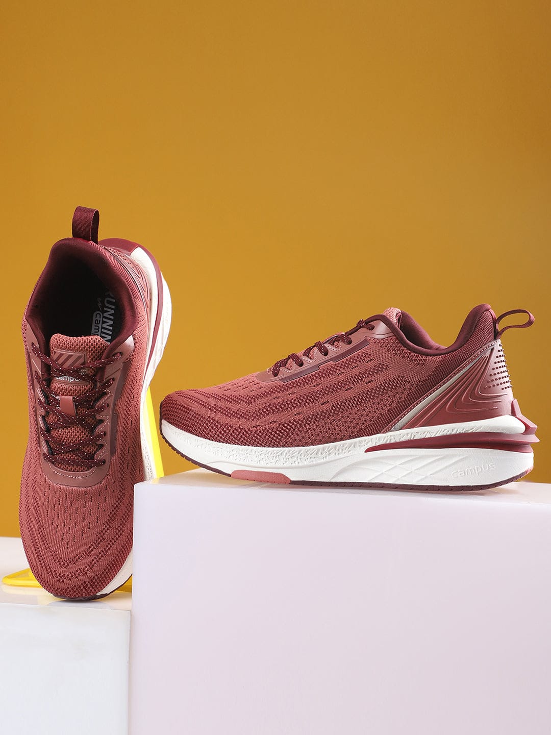 CAMP HANK Burgundy Men's Running Shoes - Image 5