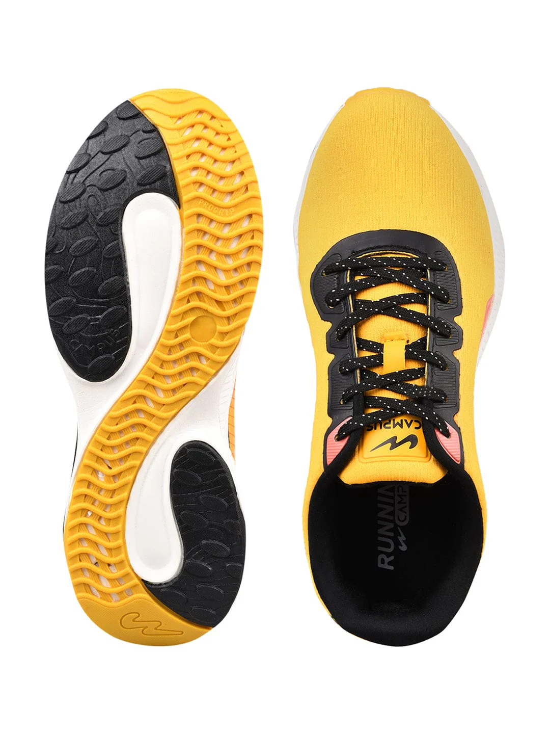 CAMP-HUSTUN Yellow Men's Running Shoes - Image 4