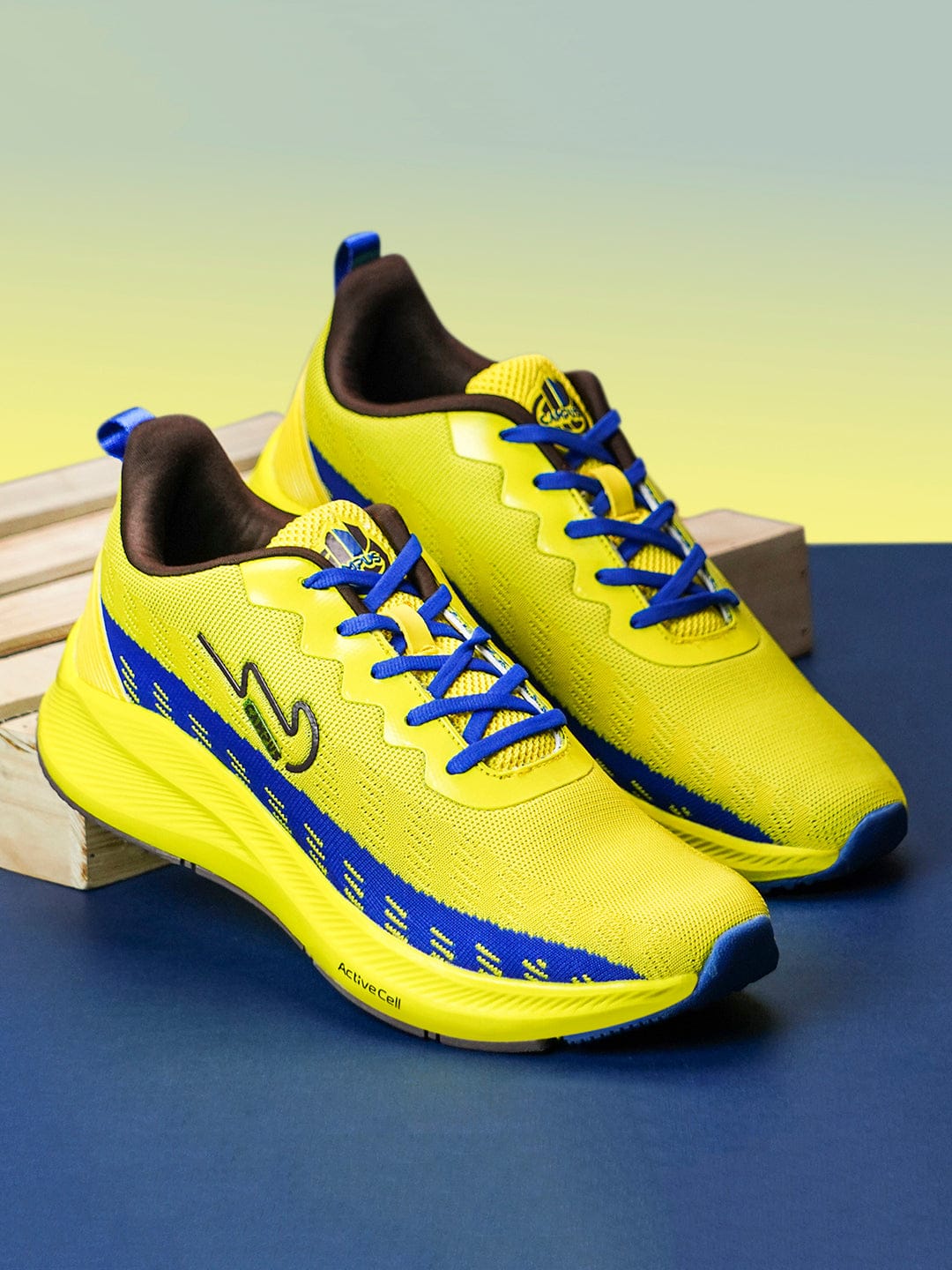 CAMP SCORE Yellow Men's Running Shoes - Image 5