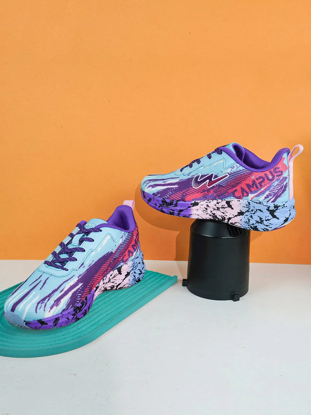 CAMP SHIMMER Blue Women's Running Shoes - Image 5