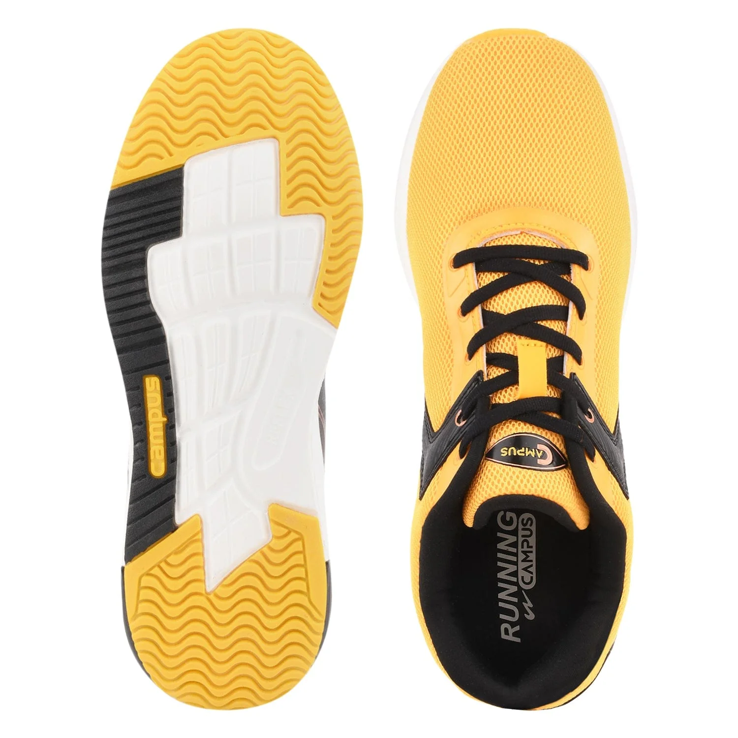 CAMP-SLASHER Yellow Men's Running Shoes - Image 4