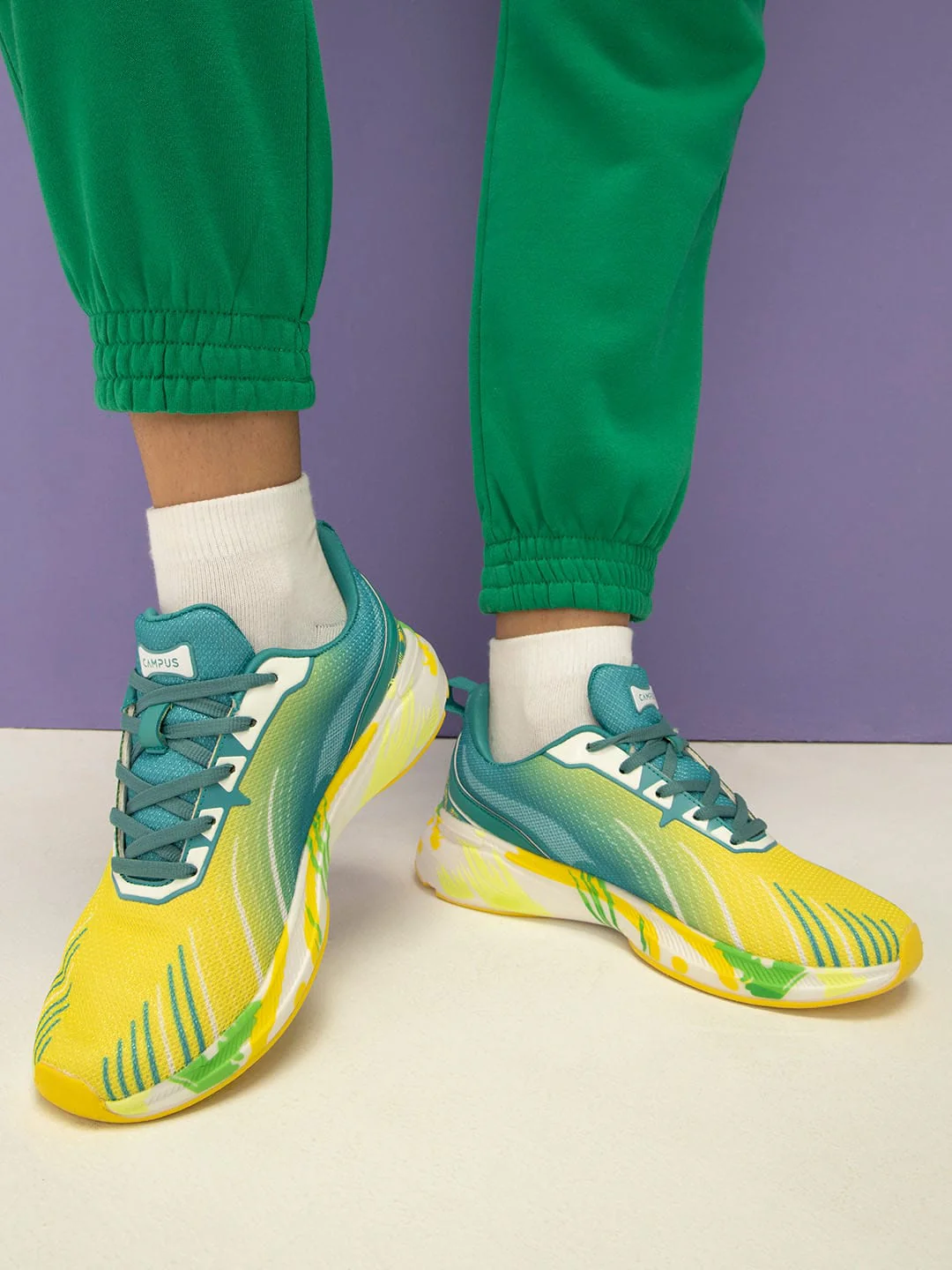 CAMP STREAK Yellow Women's Running Shoes - Image 3