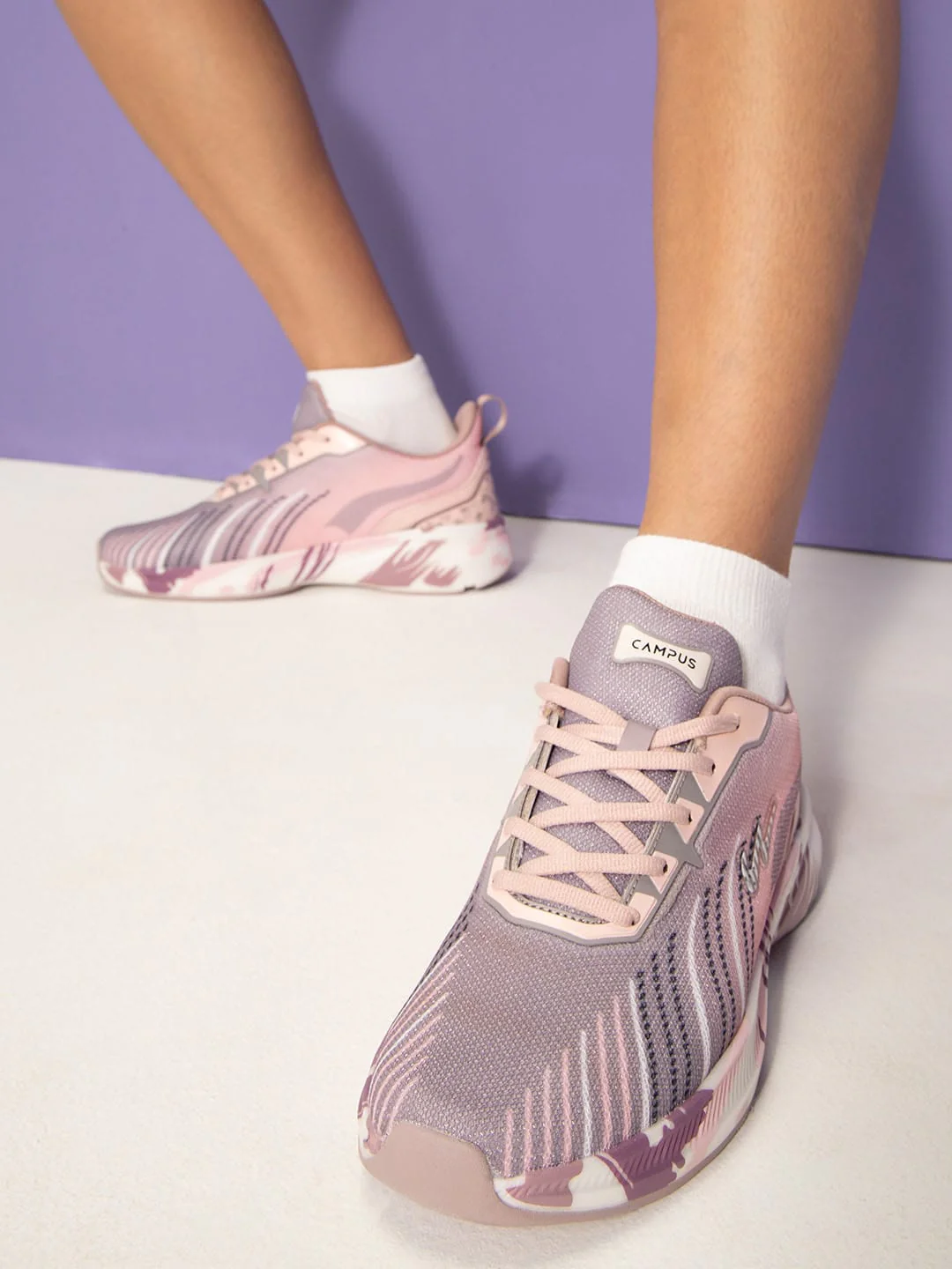 CAMP STREAK Pink Women's Running Shoes - Image 4