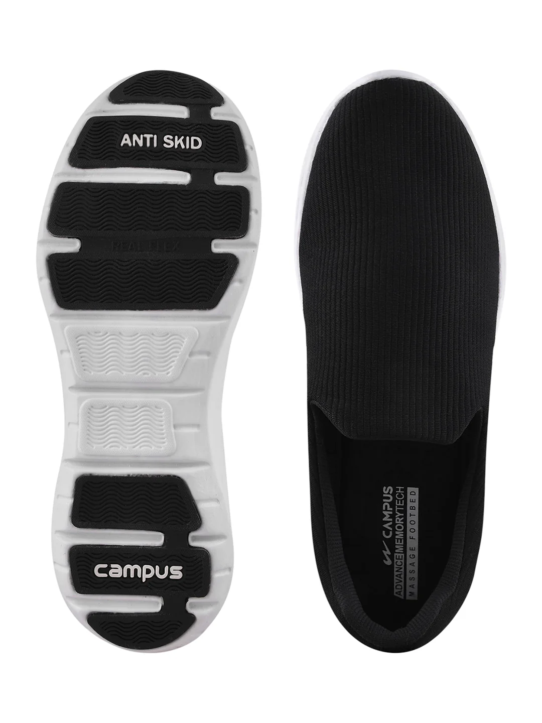 CAMP WAY Black Men's Walking Shoes - Image 5