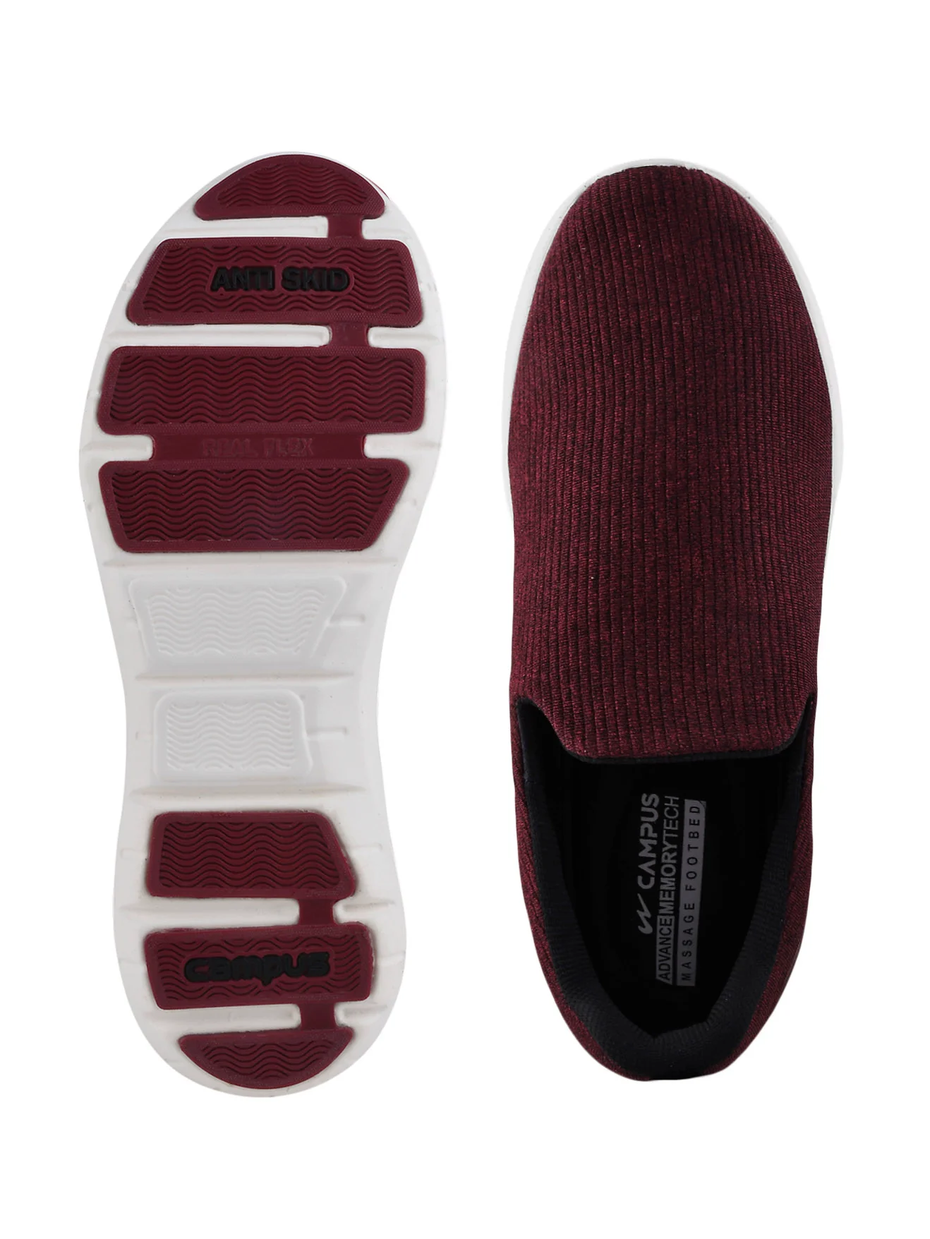 CAMP WAY Maroon Men's Walking Shoes - Image 5