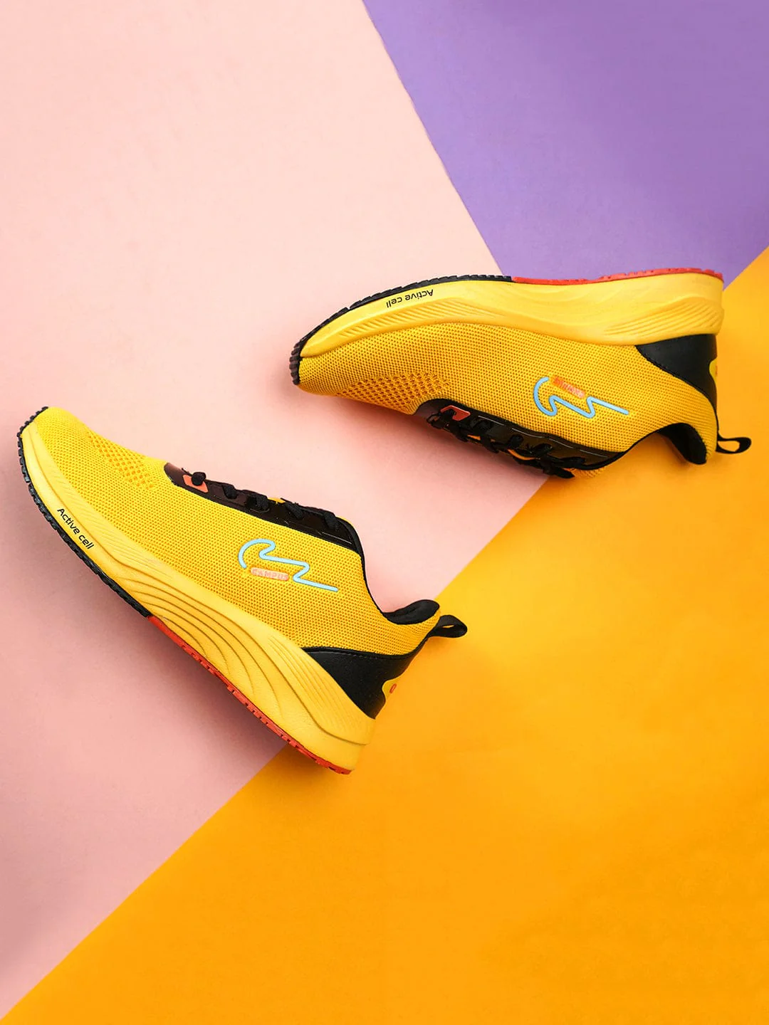 CAMP ZANE Yellow Men's Running Shoes - Image 5