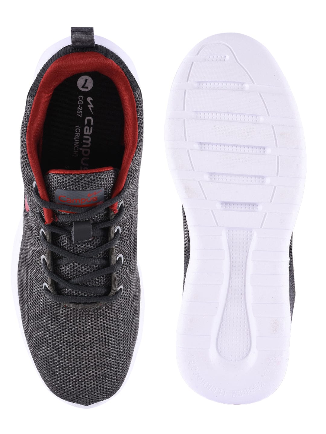 CRUNCH Grey Men's Running Shoes - Image 4