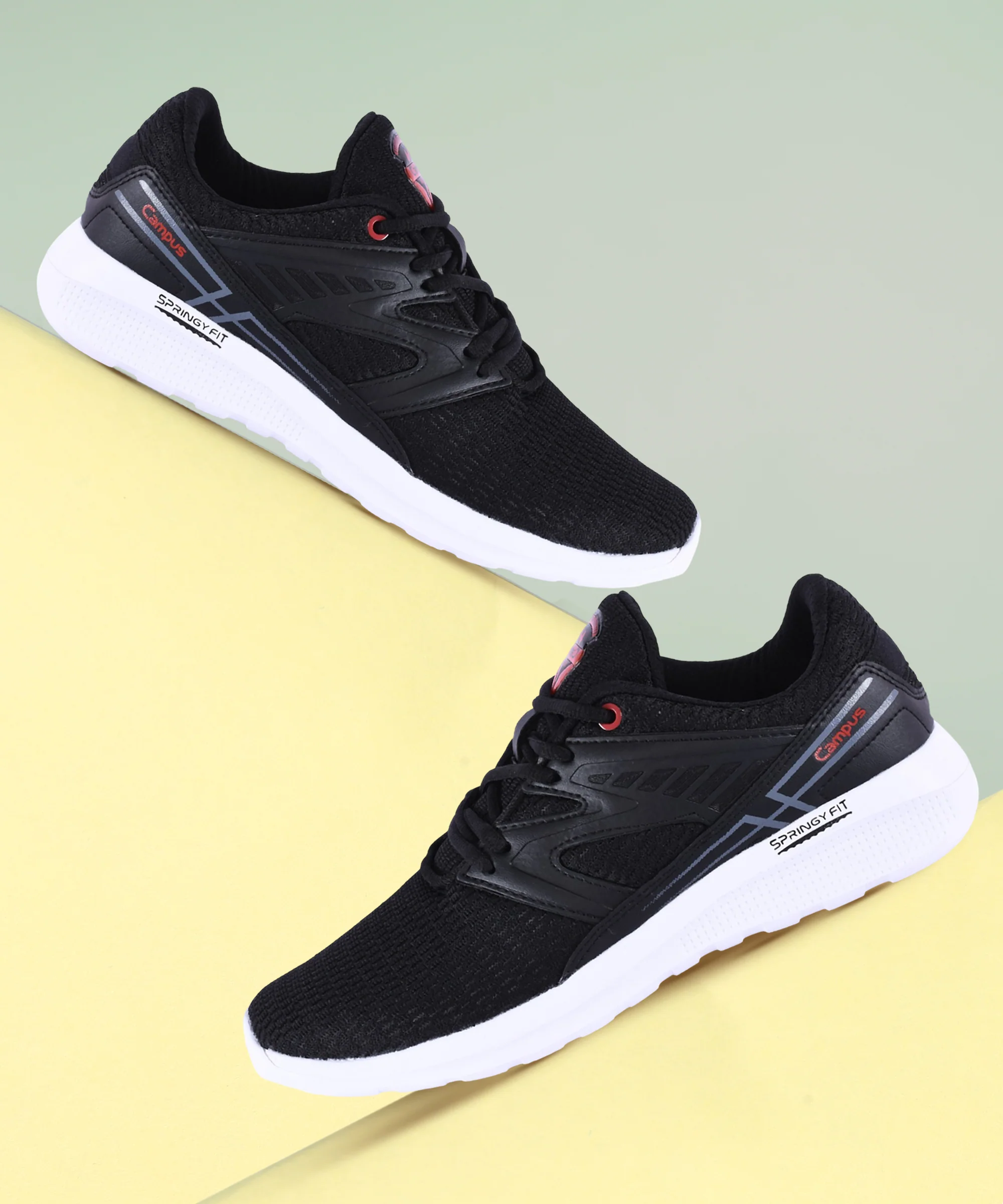 SLIDO Black Men's Running Shoes - Image 5