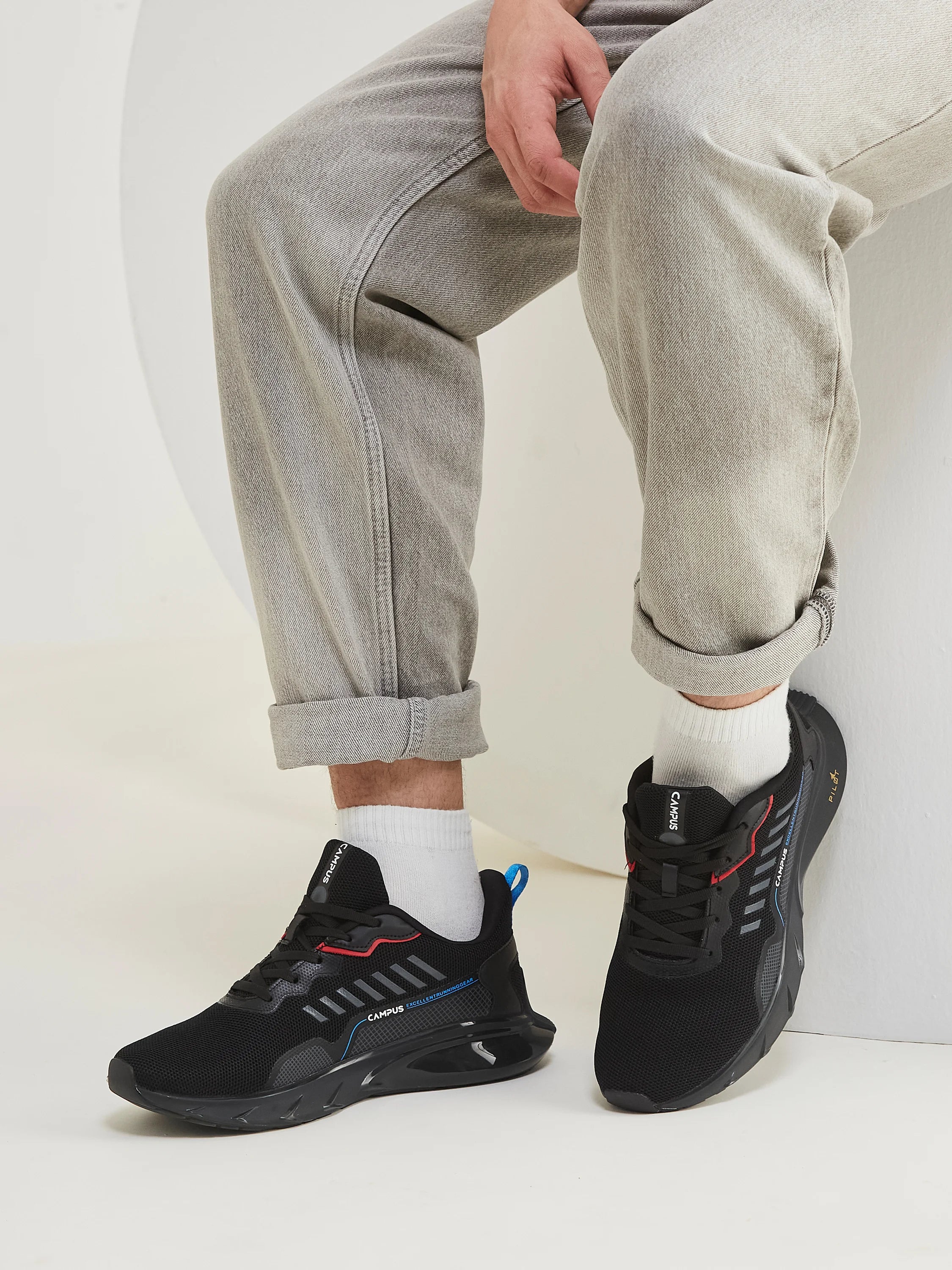 DECCAN Black Men's Running Shoes - Image 9