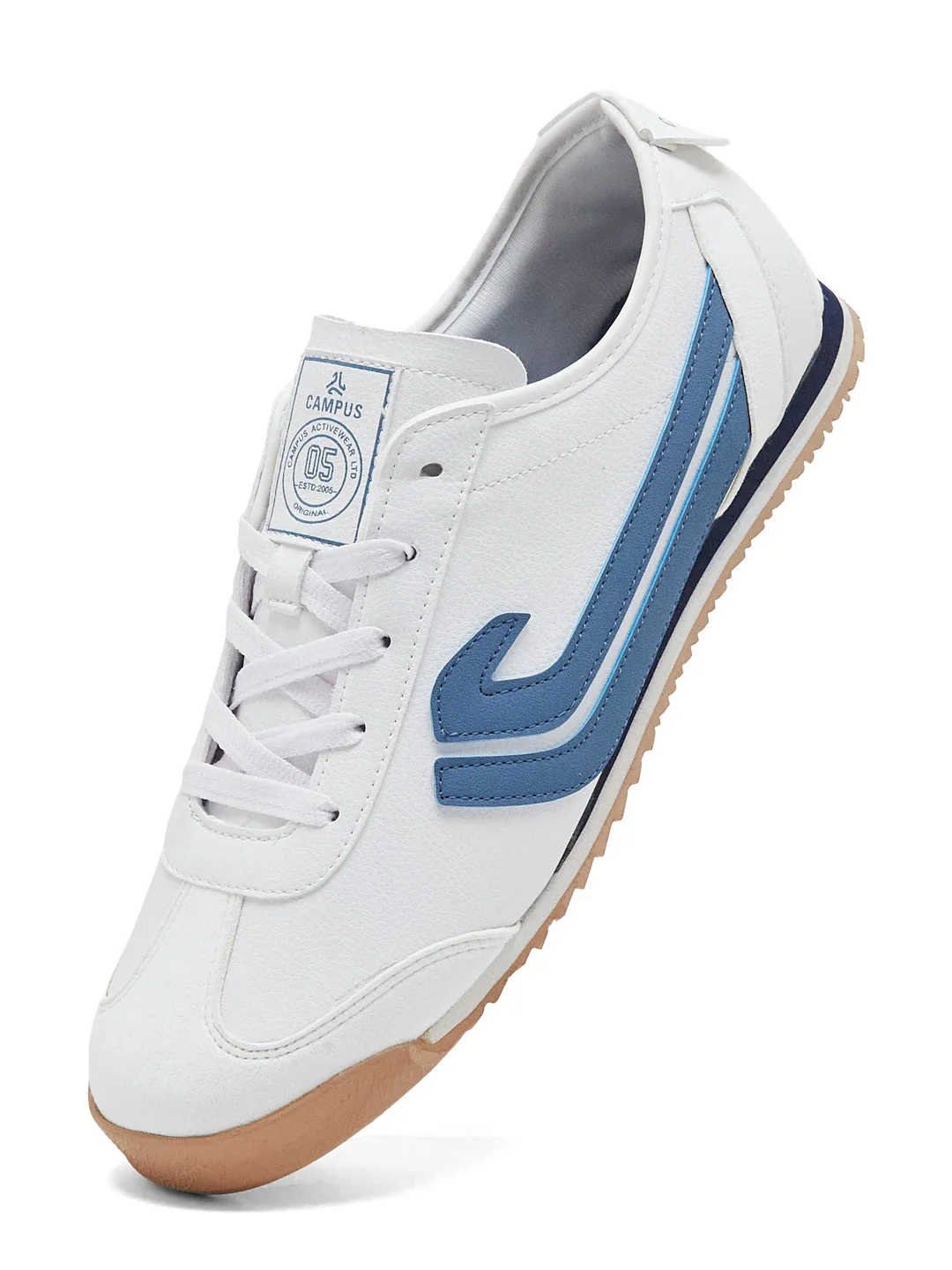 DENARO White Men's Sneakers - Image 3