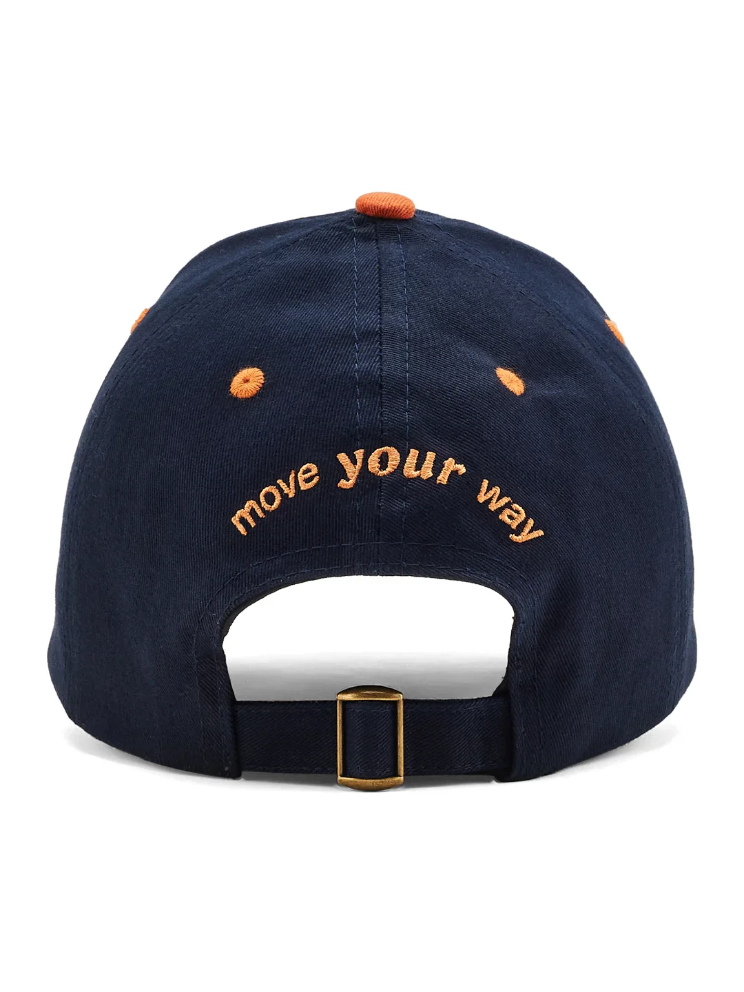 Dual Color Cotton Navy Unisex Cap - Image 3