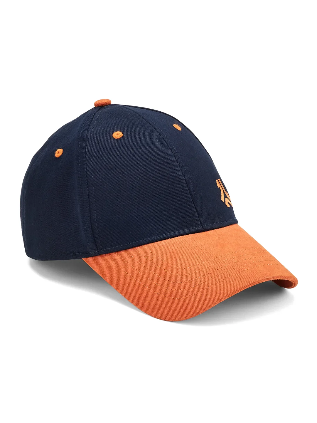 Dual Color Cotton Navy Unisex Cap - Image 5