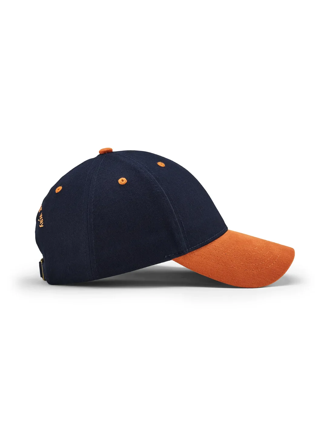 Dual Color Cotton Navy Unisex Cap - Image 6