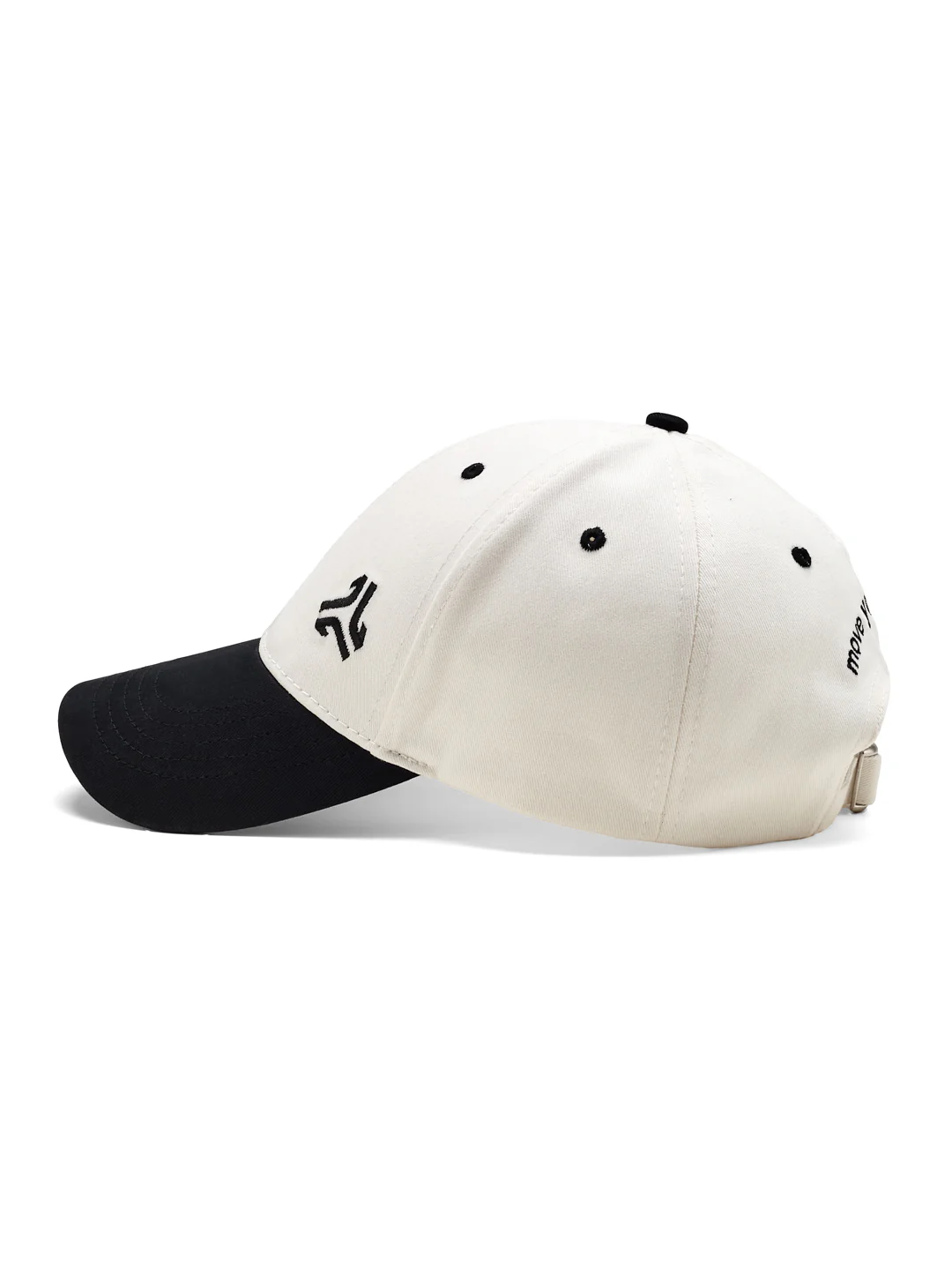 Dual Color Cotton Off White Unisex Cap - Image 2
