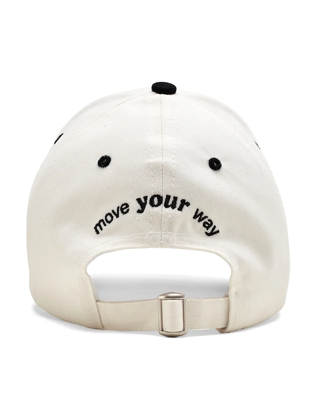 Dual Color Cotton Off White Unisex Cap - Image 3
