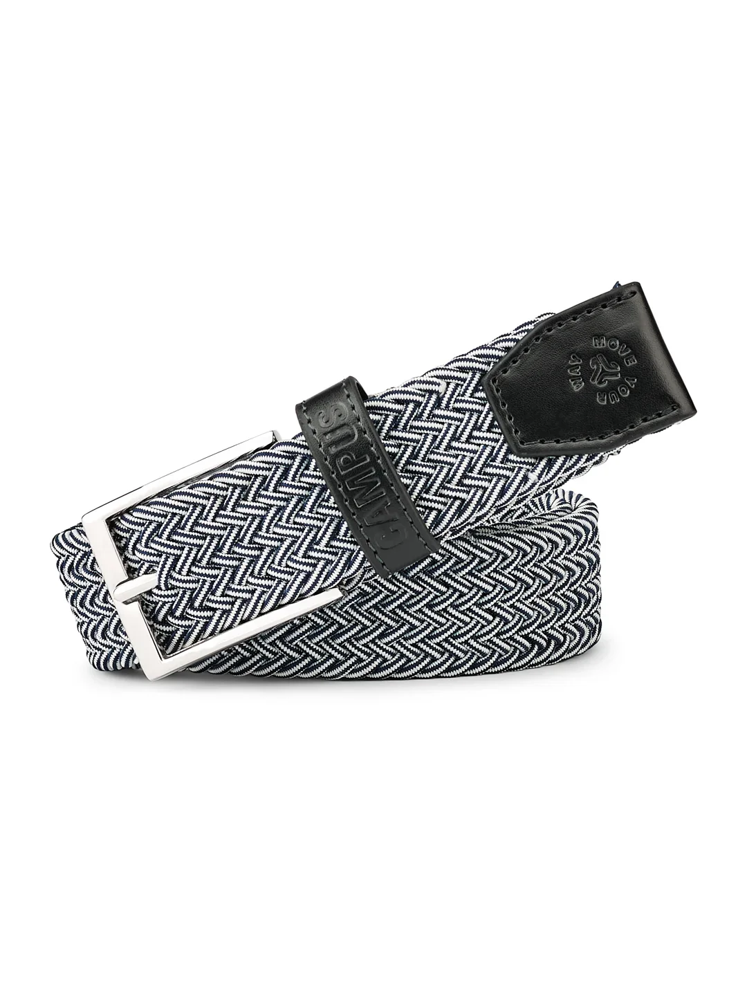 Dual Tone Braided Blue Unisex Belt - Image 4