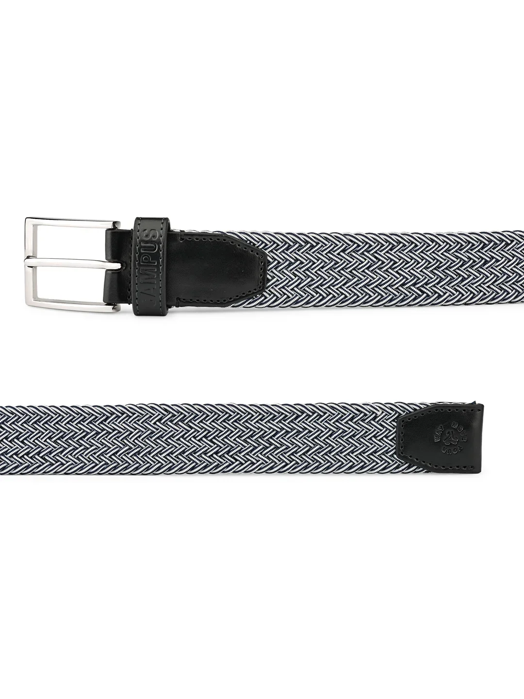 Dual Tone Braided Blue Unisex Belt - Image 5