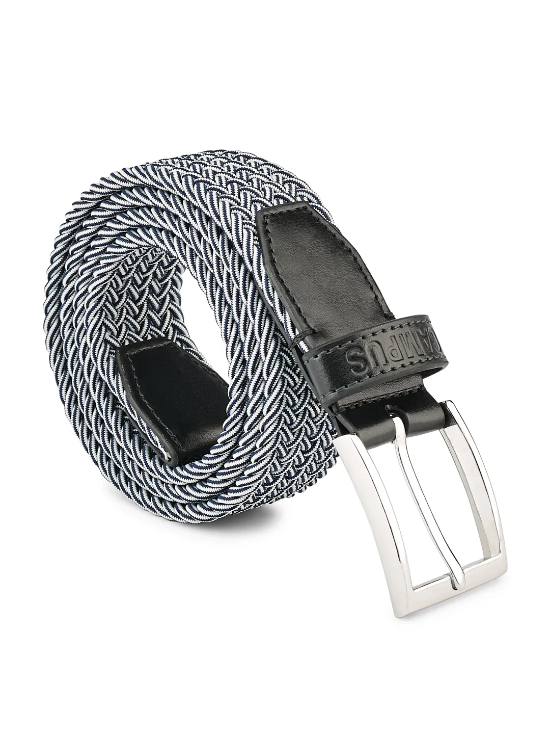 Dual Tone Braided Blue Unisex Belt - Image 6
