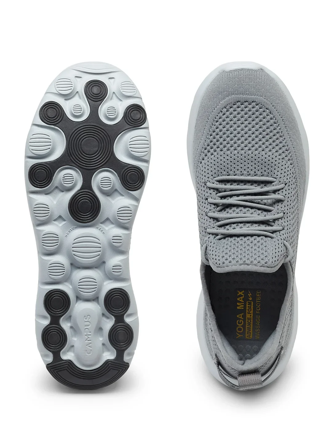 EMERGE Grey Men's Walking Shoes - Image 4