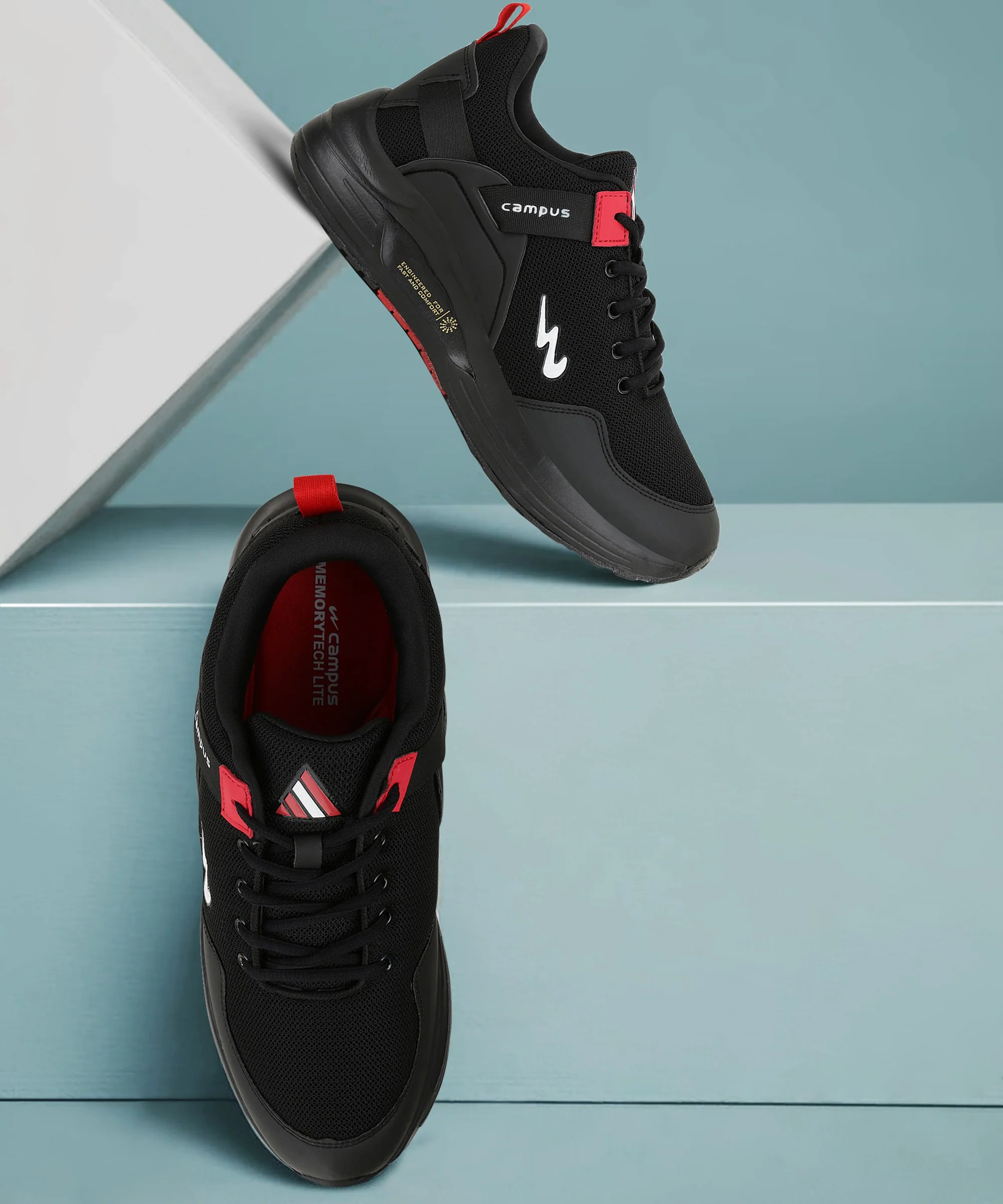 EUROPA Black Men's Running Shoes - Image 5
