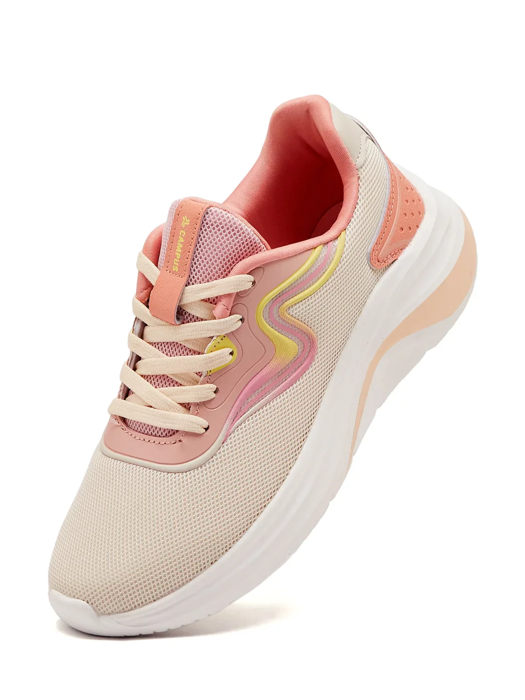 FABRA Beige Women's Running Shoes - Image 3
