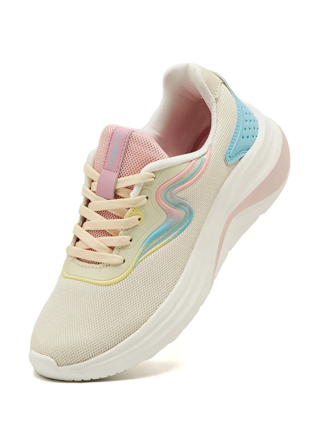 FABRA White Women's Running Shoes - Image 3