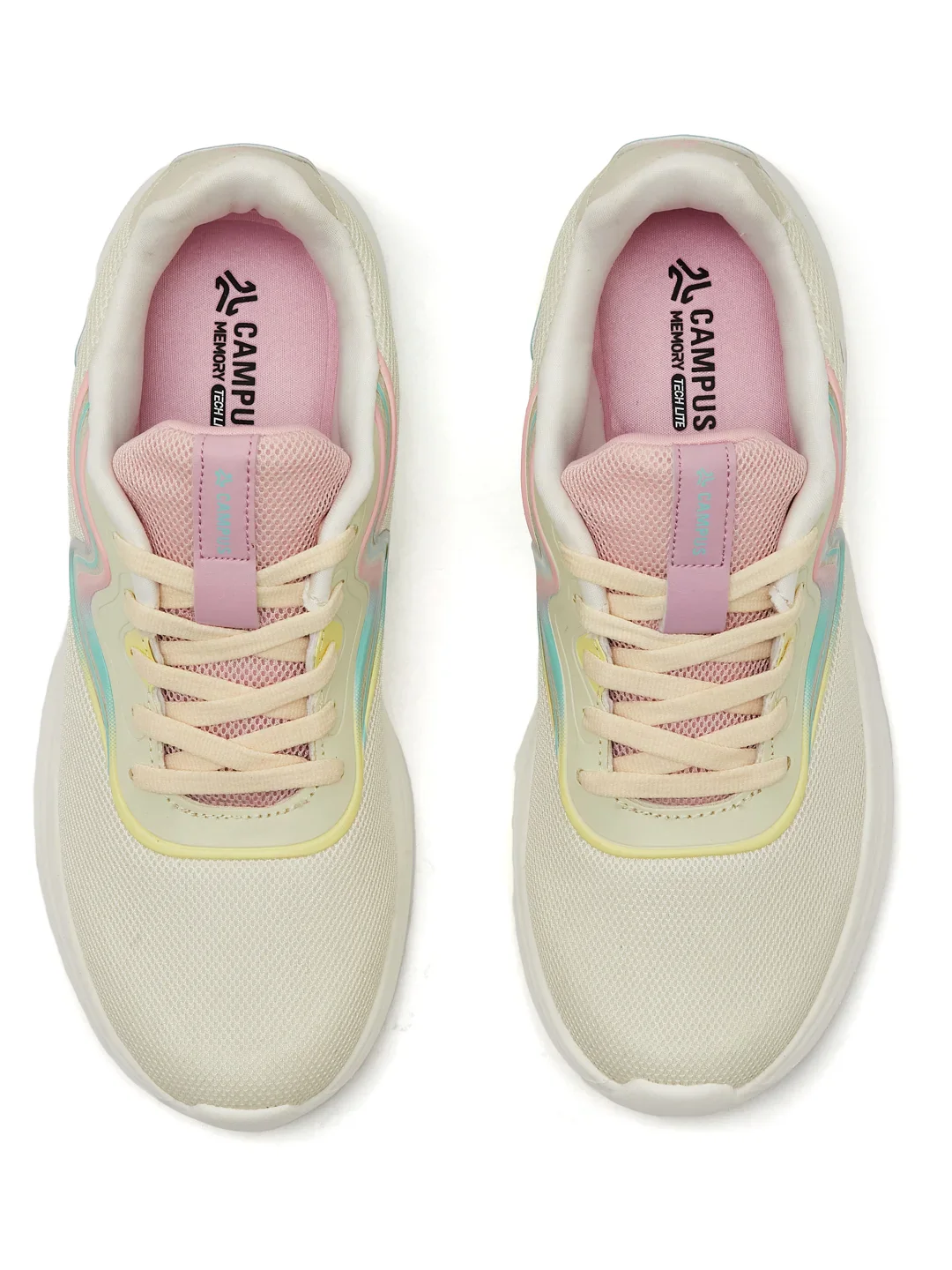 FABRA White Women's Running Shoes - Image 6