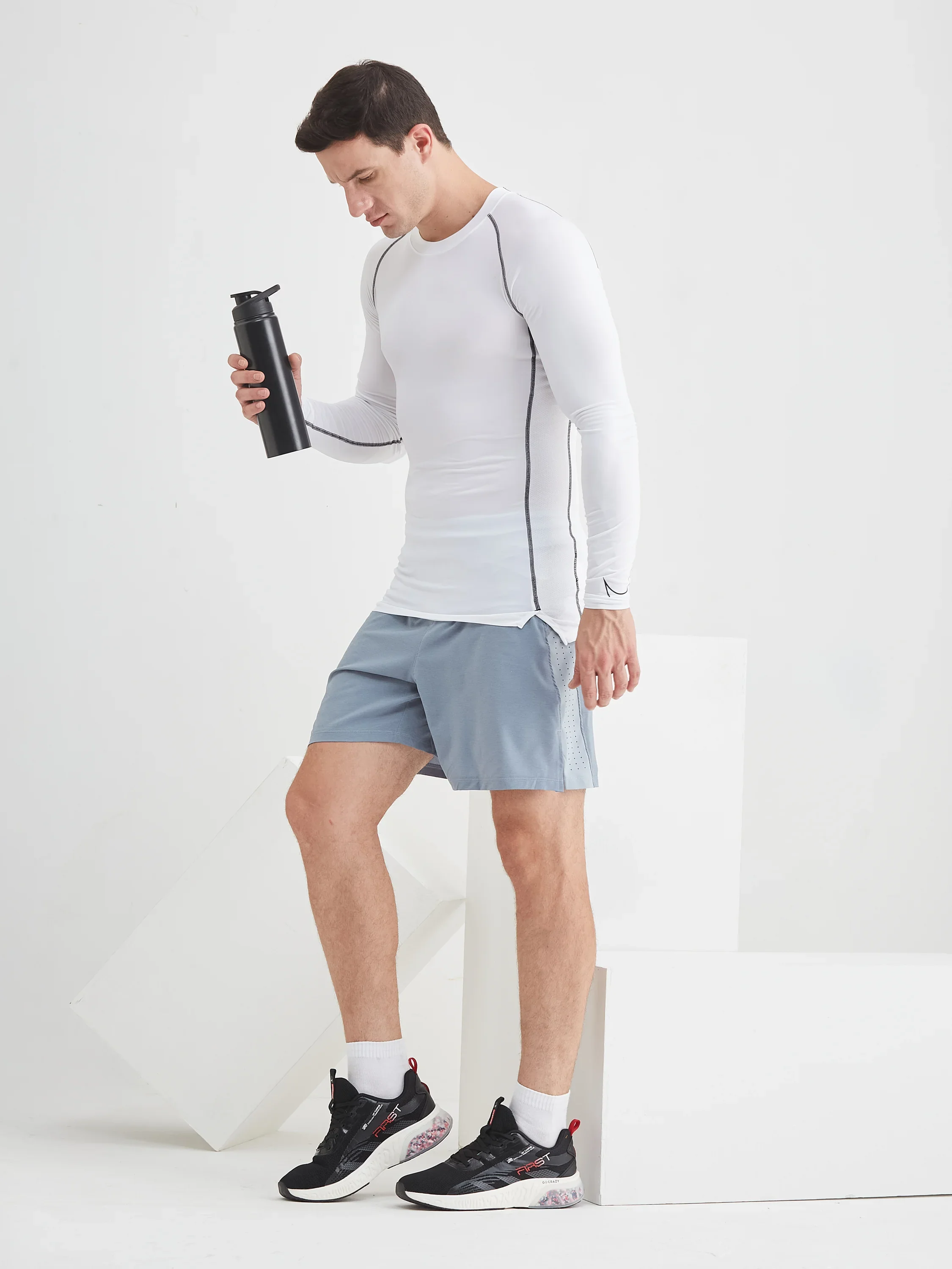 FIRST Black Men's Running Shoes - Image 9