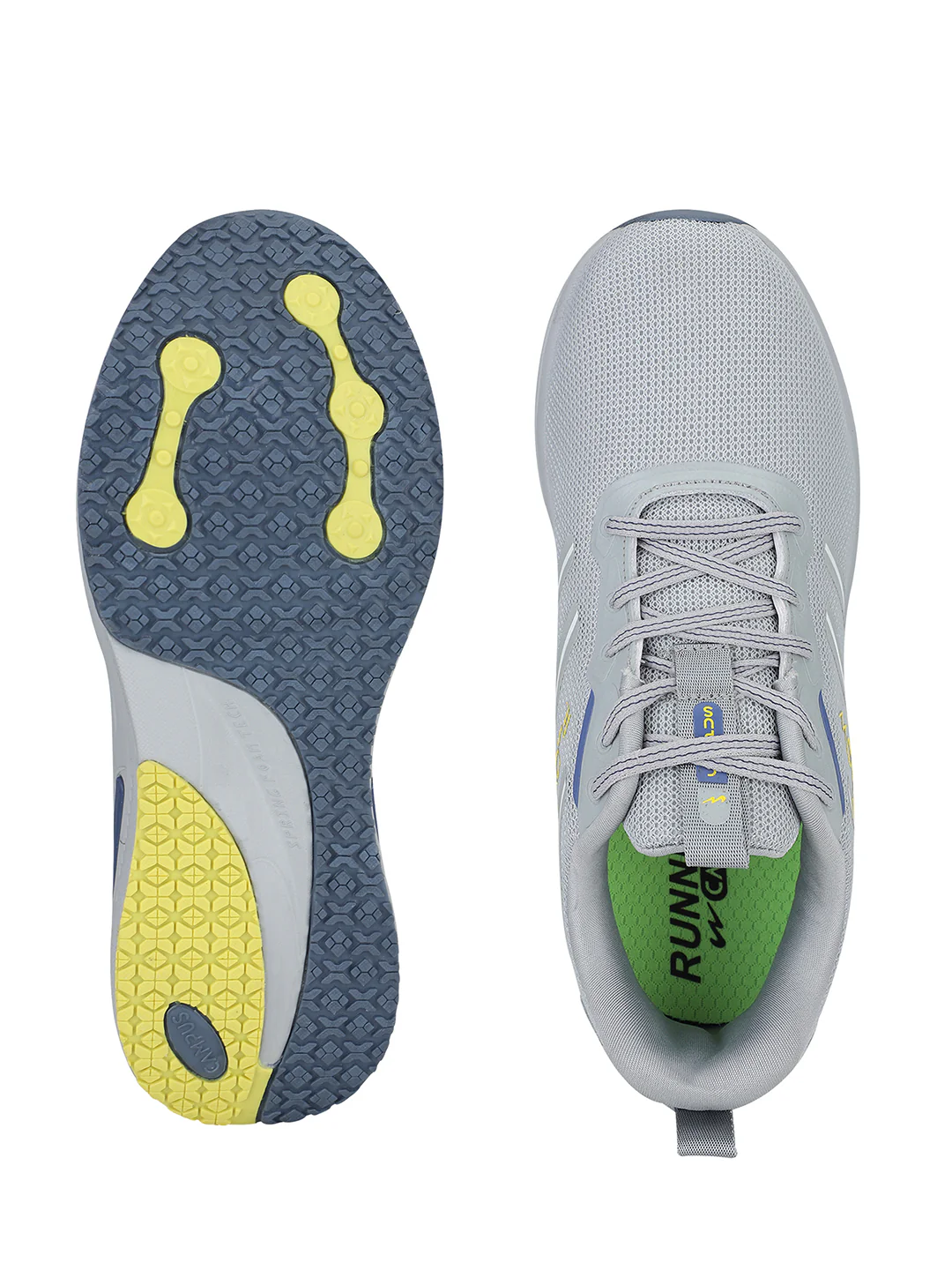 FLOW GLOW Grey Men's Sports Shoes - Image 5