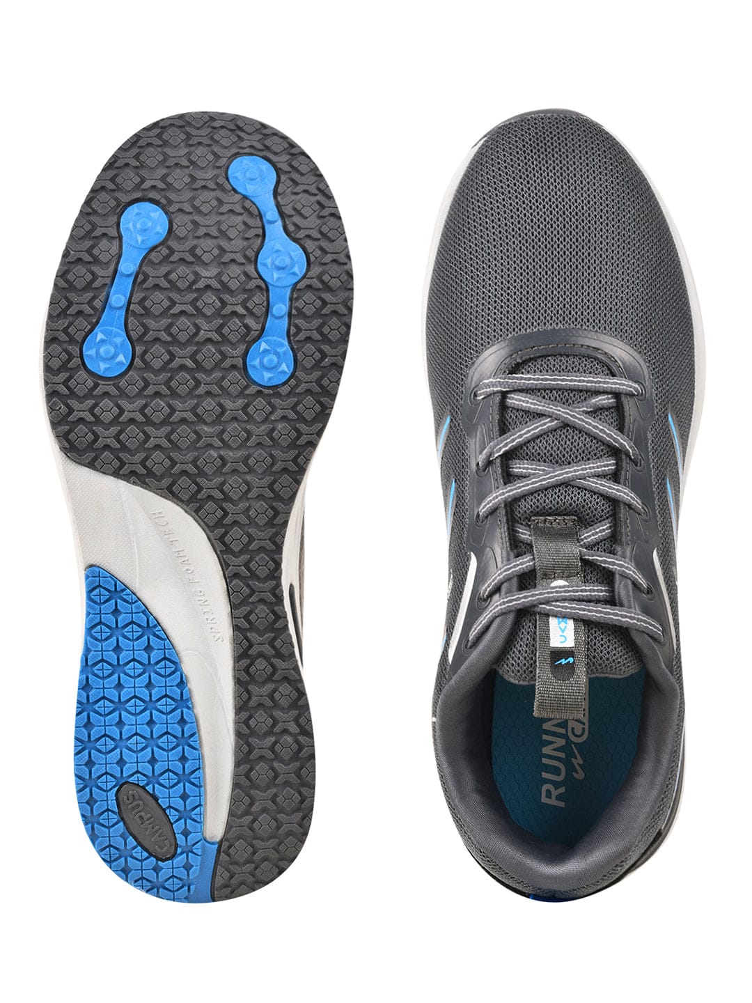 FLOW PRO Grey Men's Running Shoes - Image 4