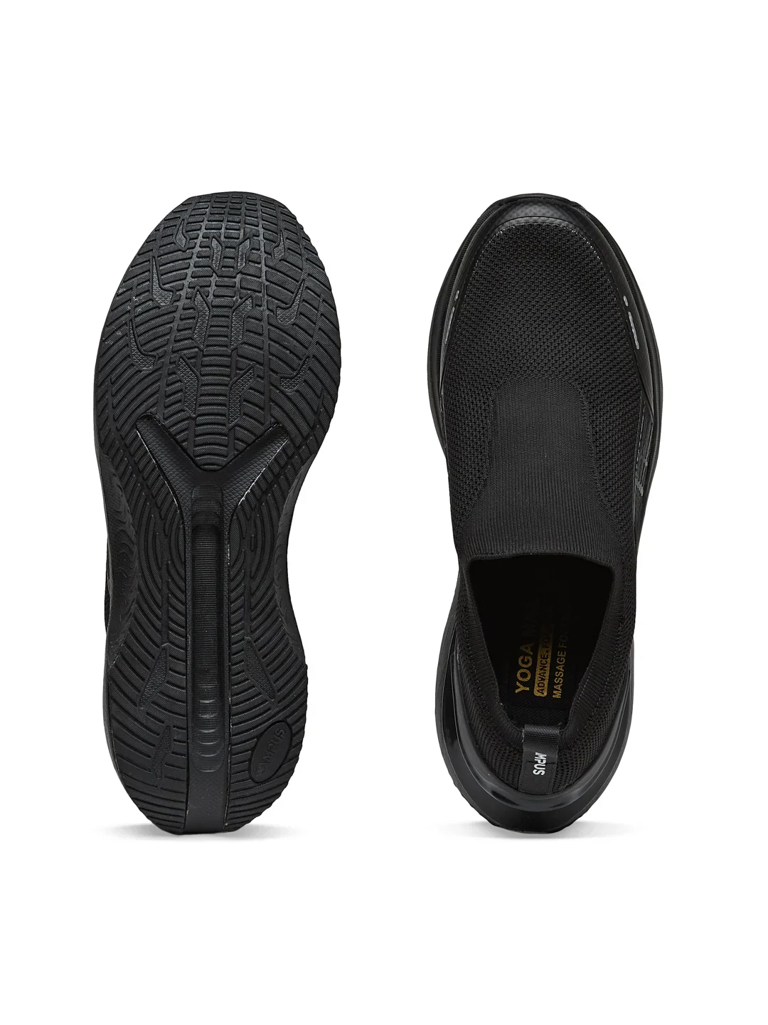 FLYNN Black Men's Walking Shoes - Image 4
