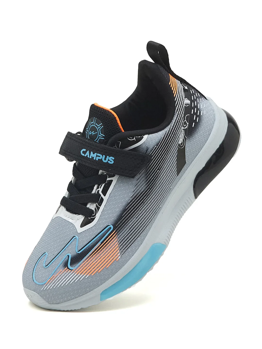 FLYRO KIDS V Grey Kids Running Shoes - Image 3