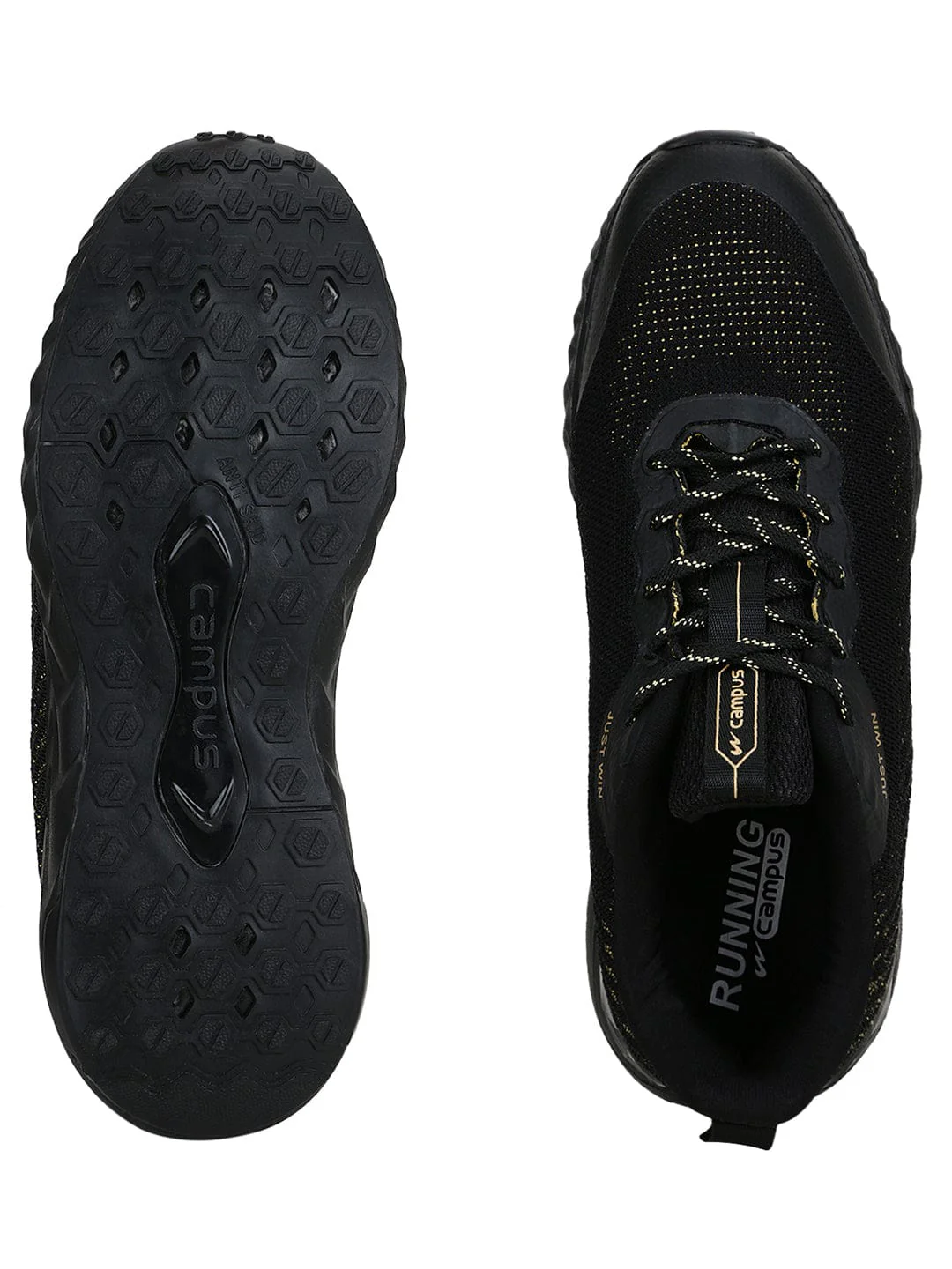GARNATE Black Men's Running Shoes - Image 3
