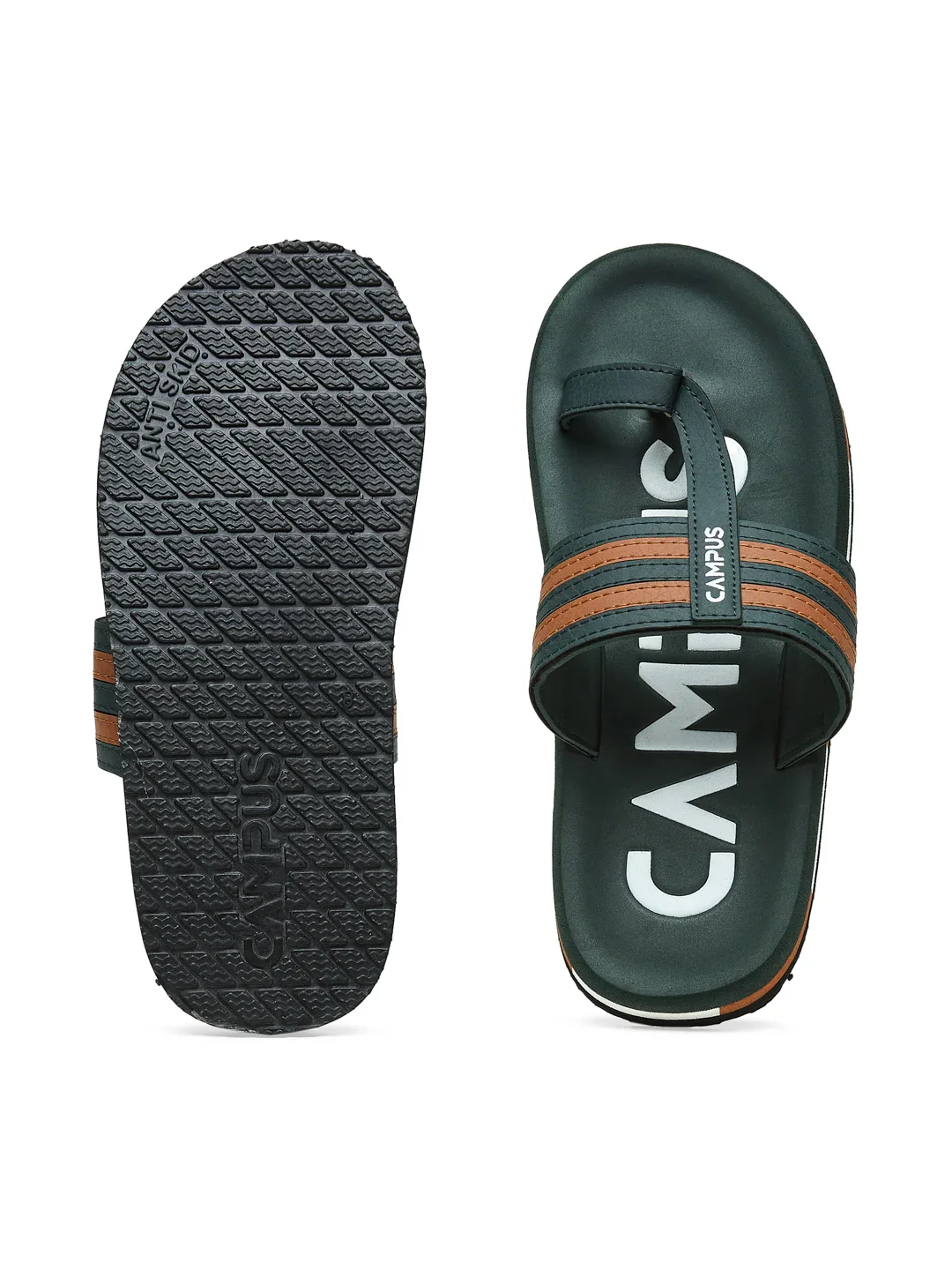 GC-1087 Olive Men's Flip Flops - Image 4