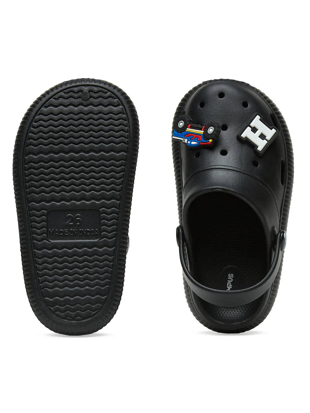 GC-9002K Black Kid's Clogs - Image 4