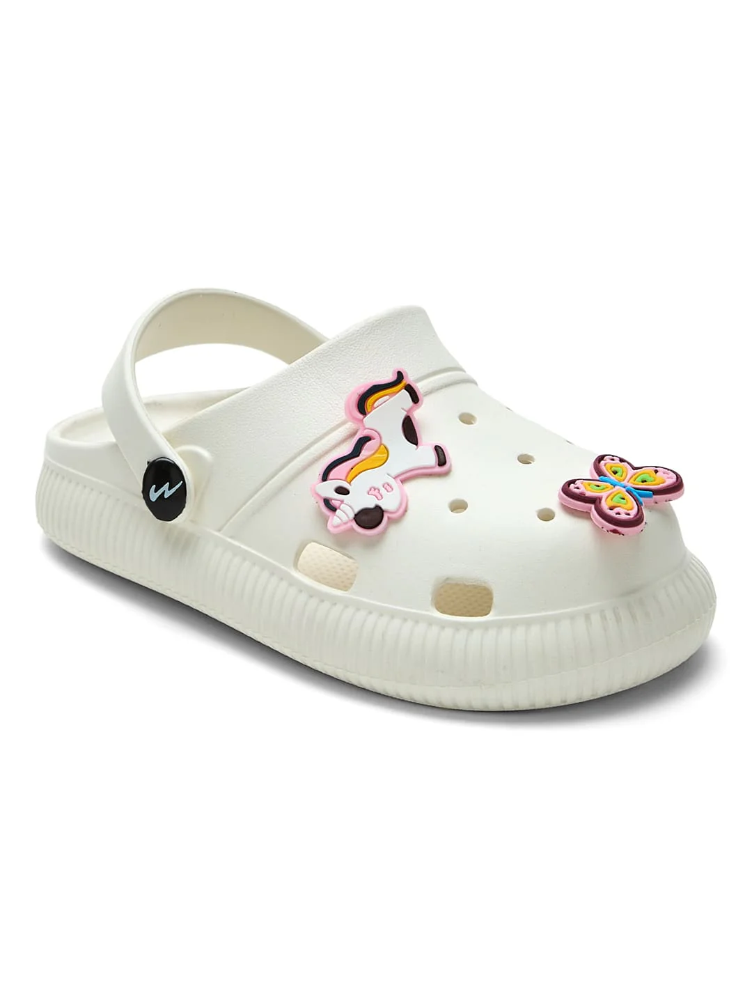 GC-9002K White Kid's Clogs - Image 2