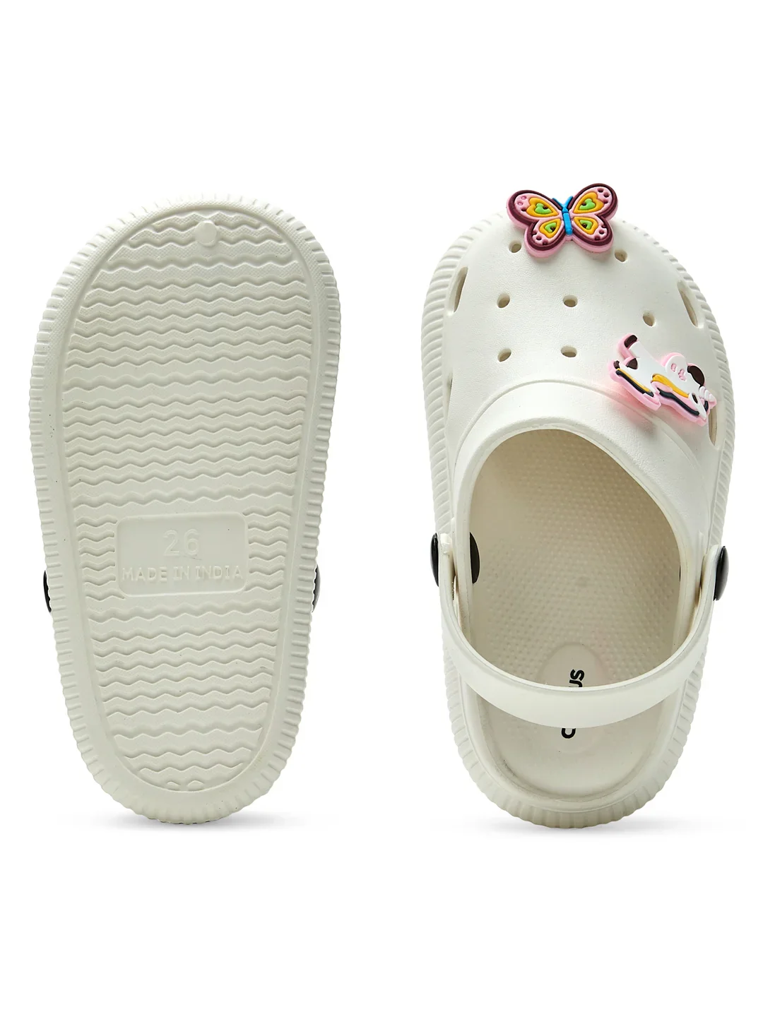 GC-9002K White Kid's Clogs - Image 4